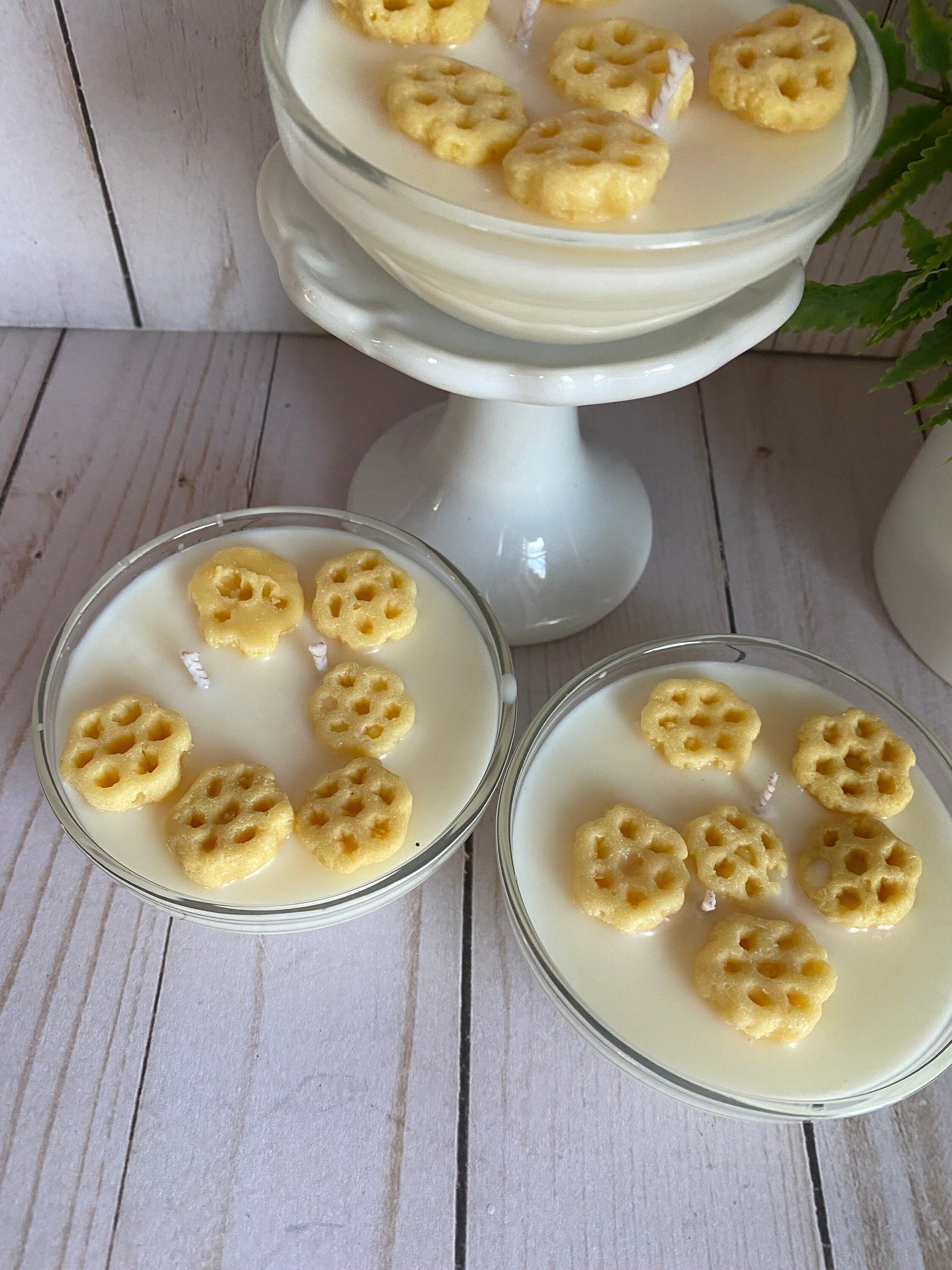 Honeycomb Inspired Cereal Mini Candle