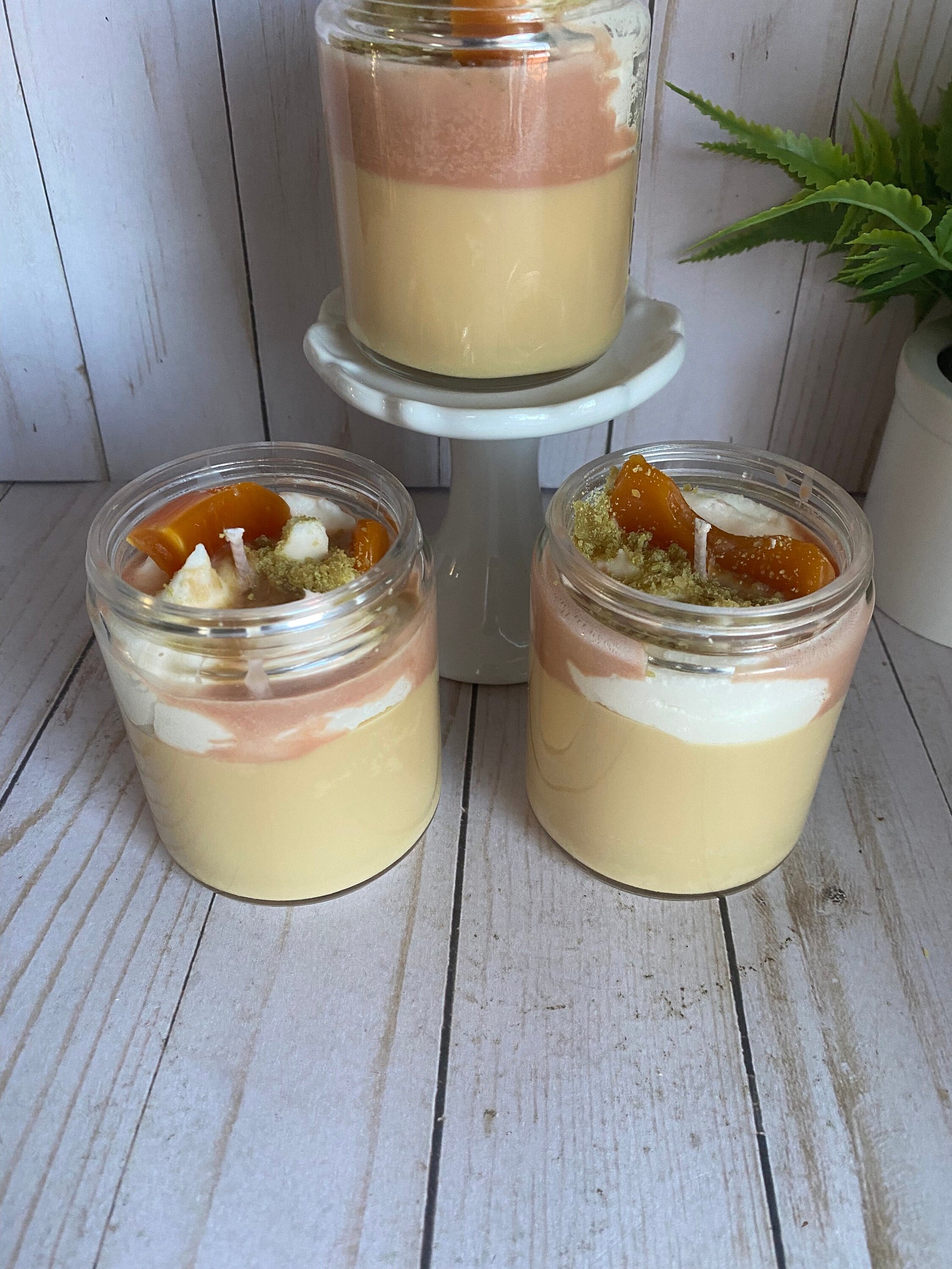 Peach Cobbler Hand Poured Soy Candle 8 oz