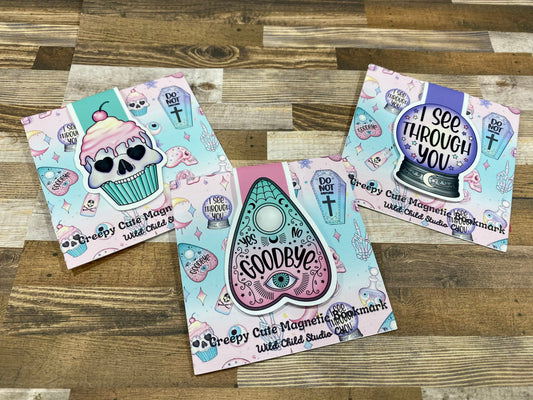 Creepy Cute Pastel Goth Magnetic Bookmark