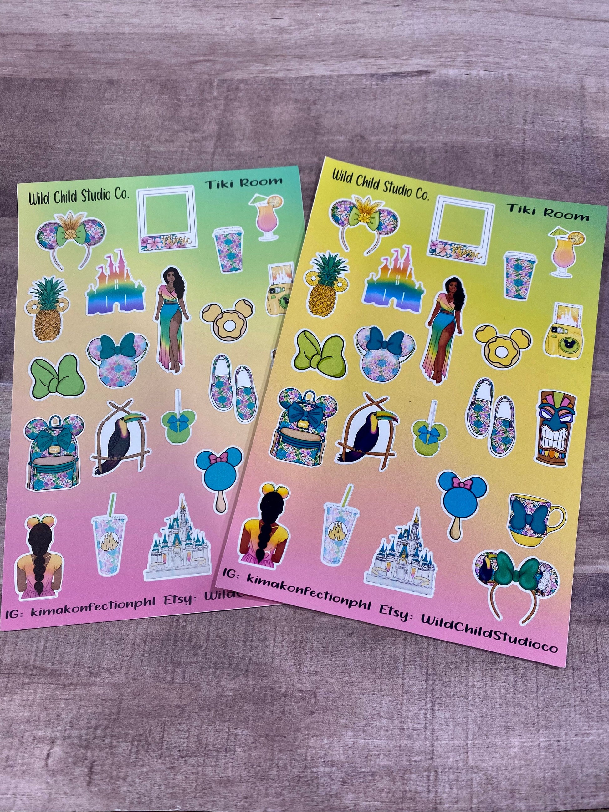Magic Kingdom Tiki Planner Stickers