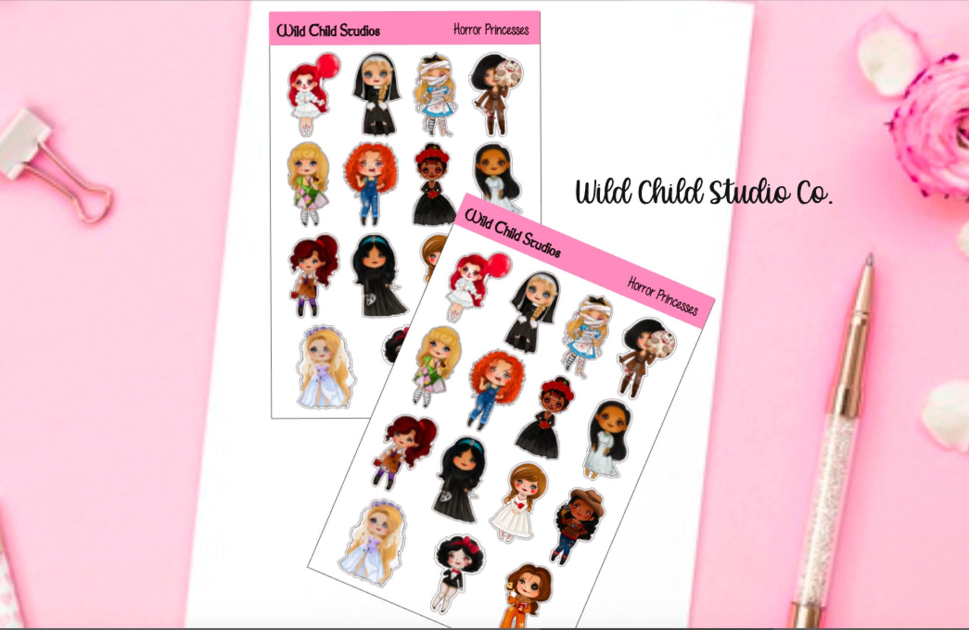 Horror Princess Planner Stickers