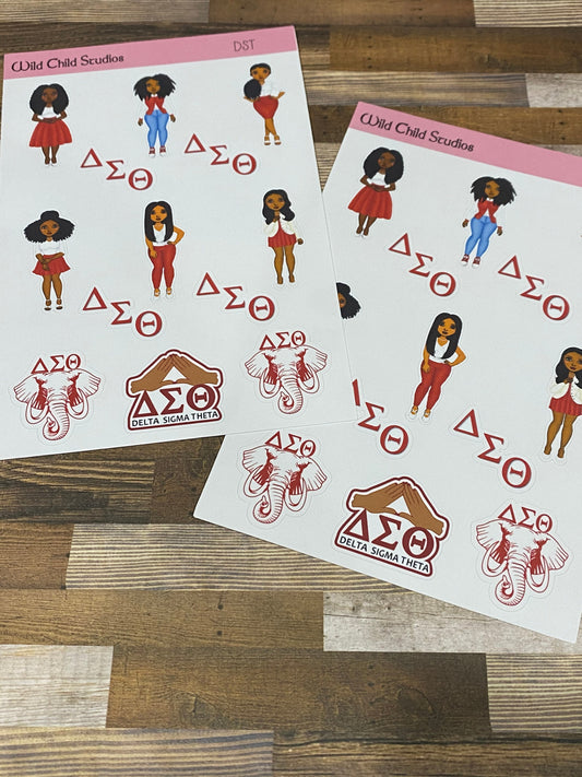 DST Sorority Planner Stickers/Delta Sigma Theta Stickers