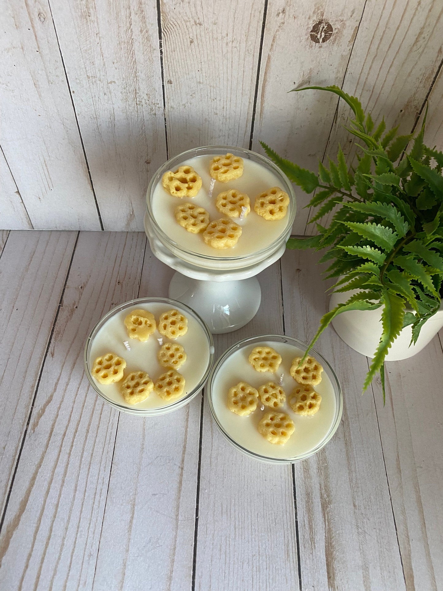 Honeycomb Inspired Cereal Mini Candle