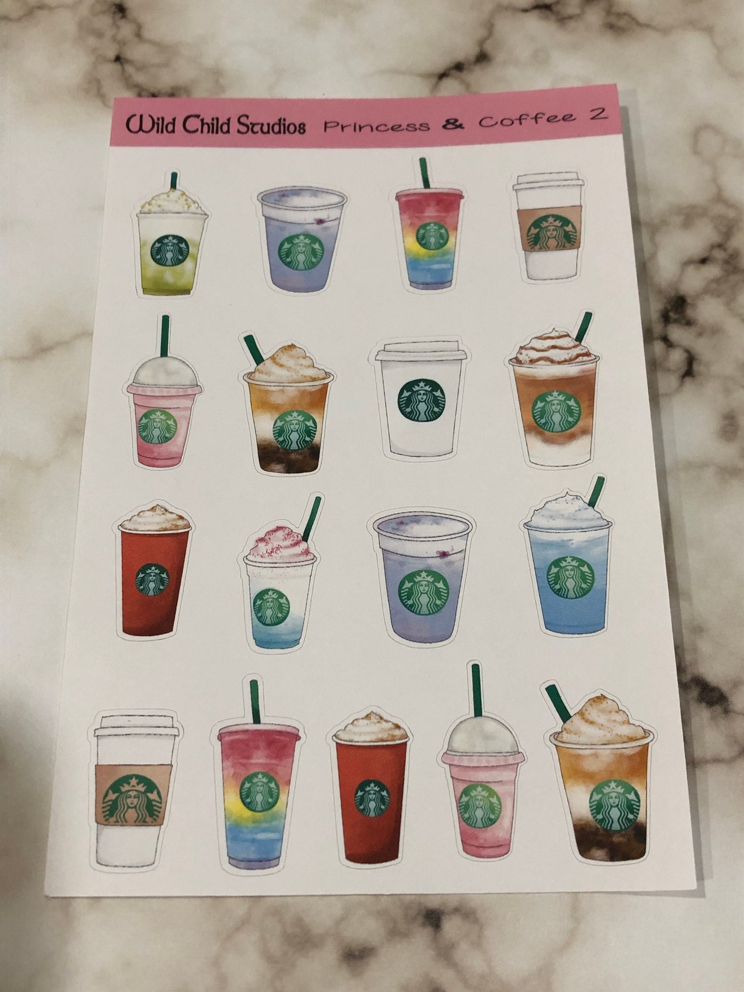 Princess and Coffee Planner Stickers
