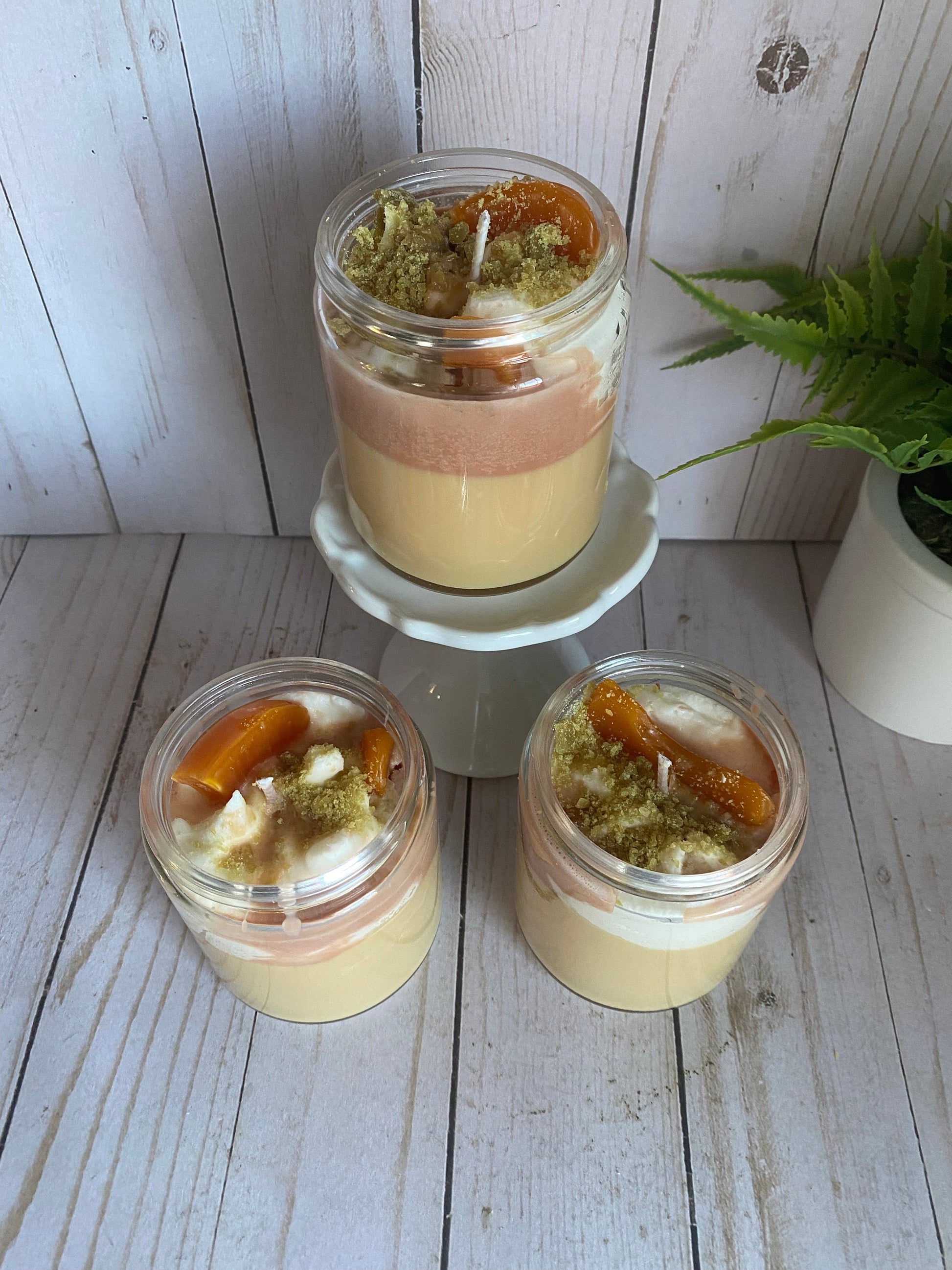 Peach Cobbler Hand Poured Soy Candle 8 oz