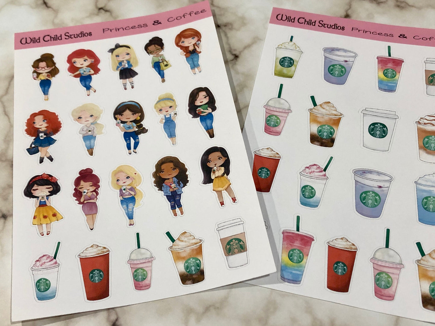 Princess and Coffee Planner Stickers