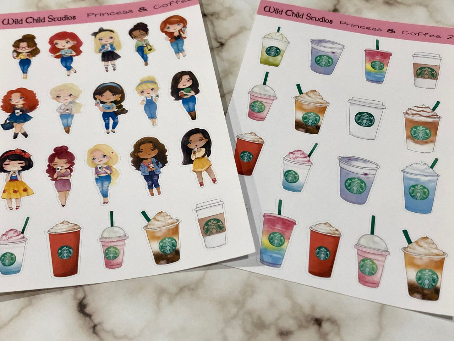 Princess and Coffee Planner Stickers