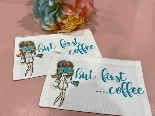 Breakfast Tiffany Coffee Lover Zipper Pouch