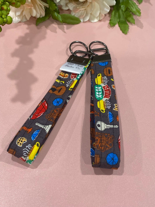 Friends Theme Wristlet Keychain Key FOB