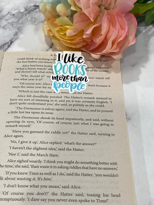 Like People More than Books Magnetic Bookmark