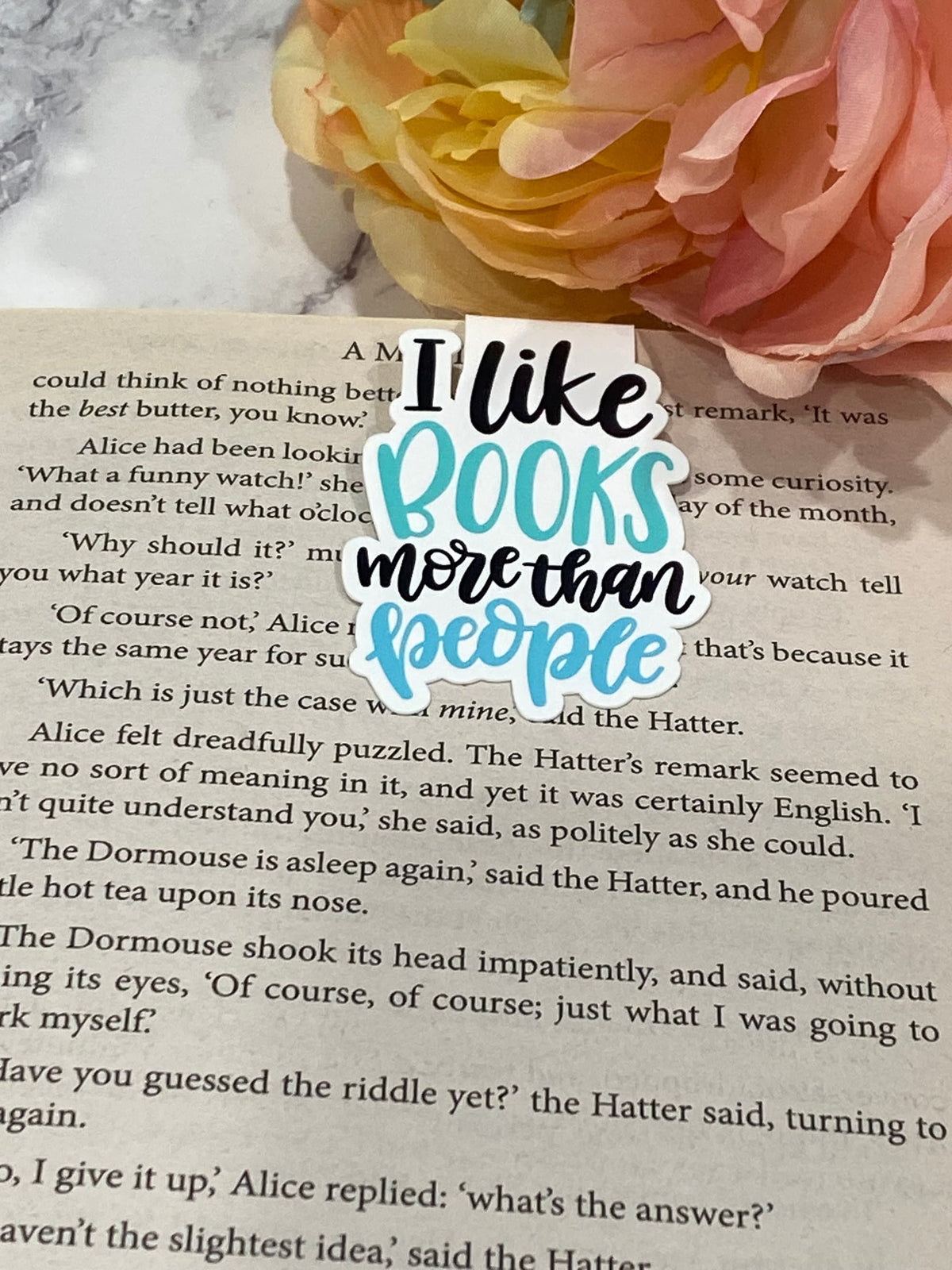 Like People More than Books Magnetic Bookmark