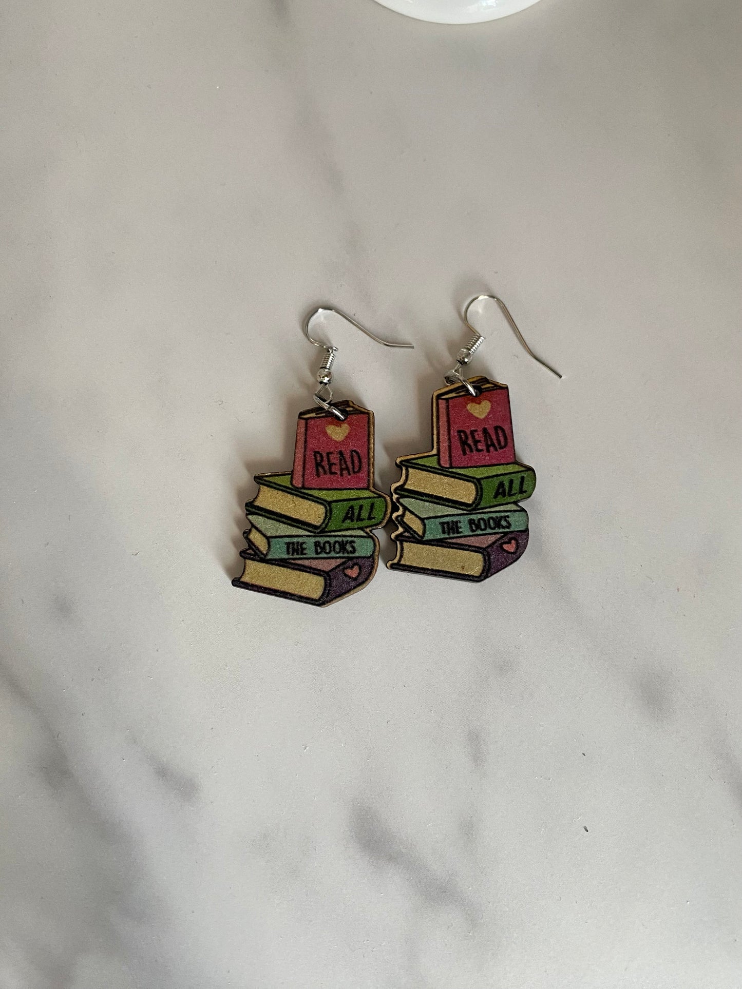 Wood Bookish Earrings