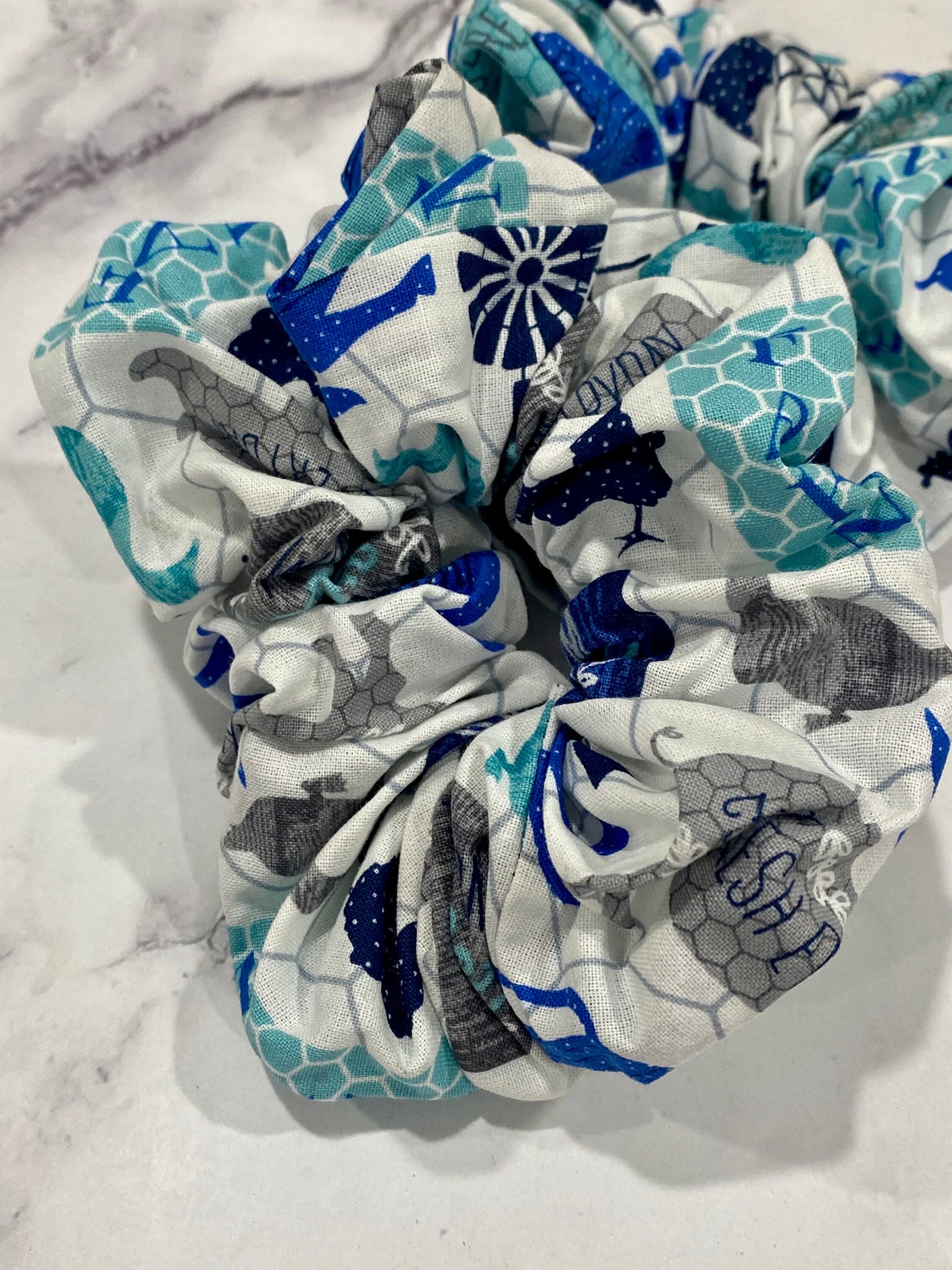 Farmhouse Scrunchie/ Farmhouse Print Hair Tie