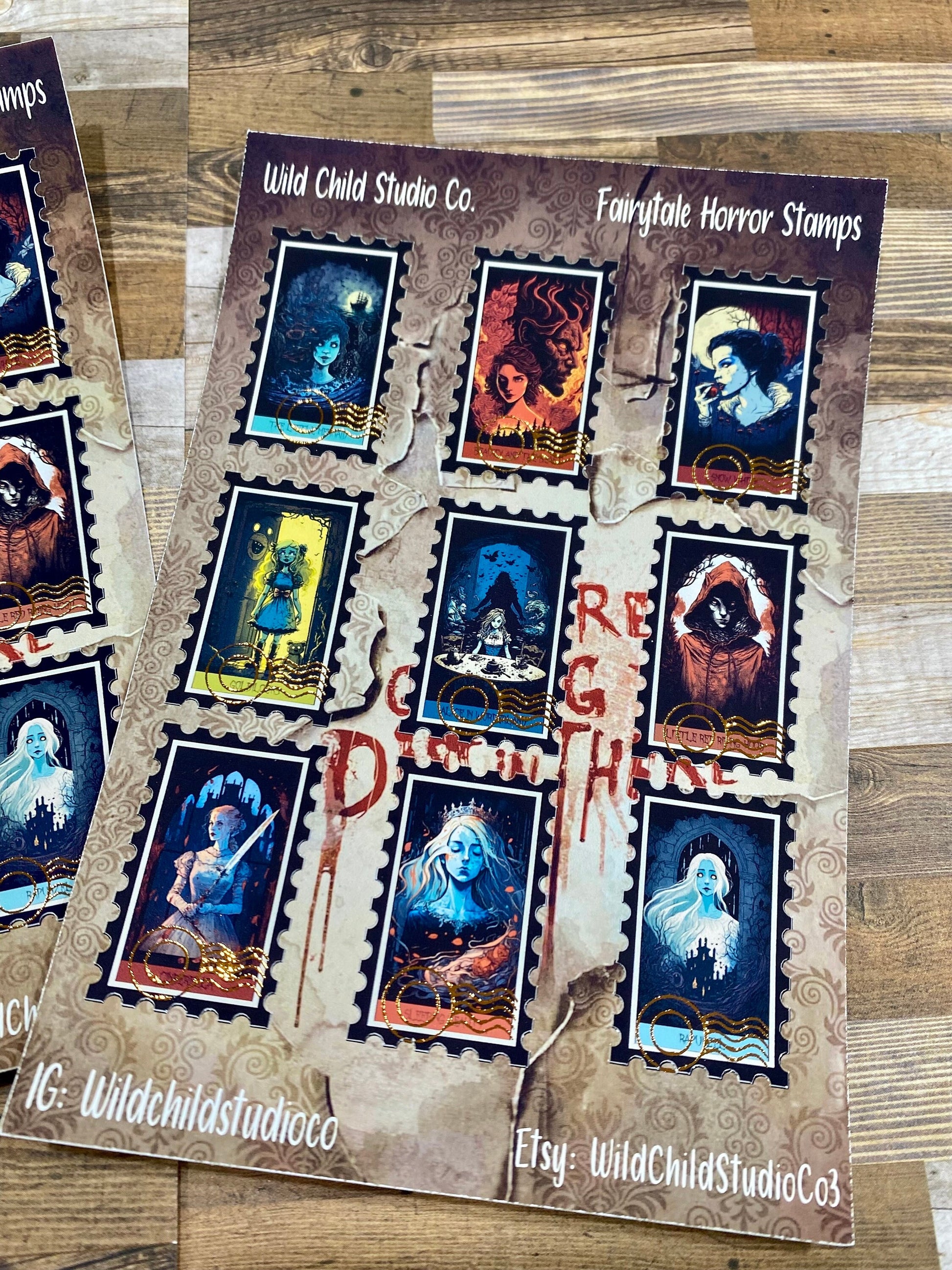 Fairytale Horror Foil Planner Stickers