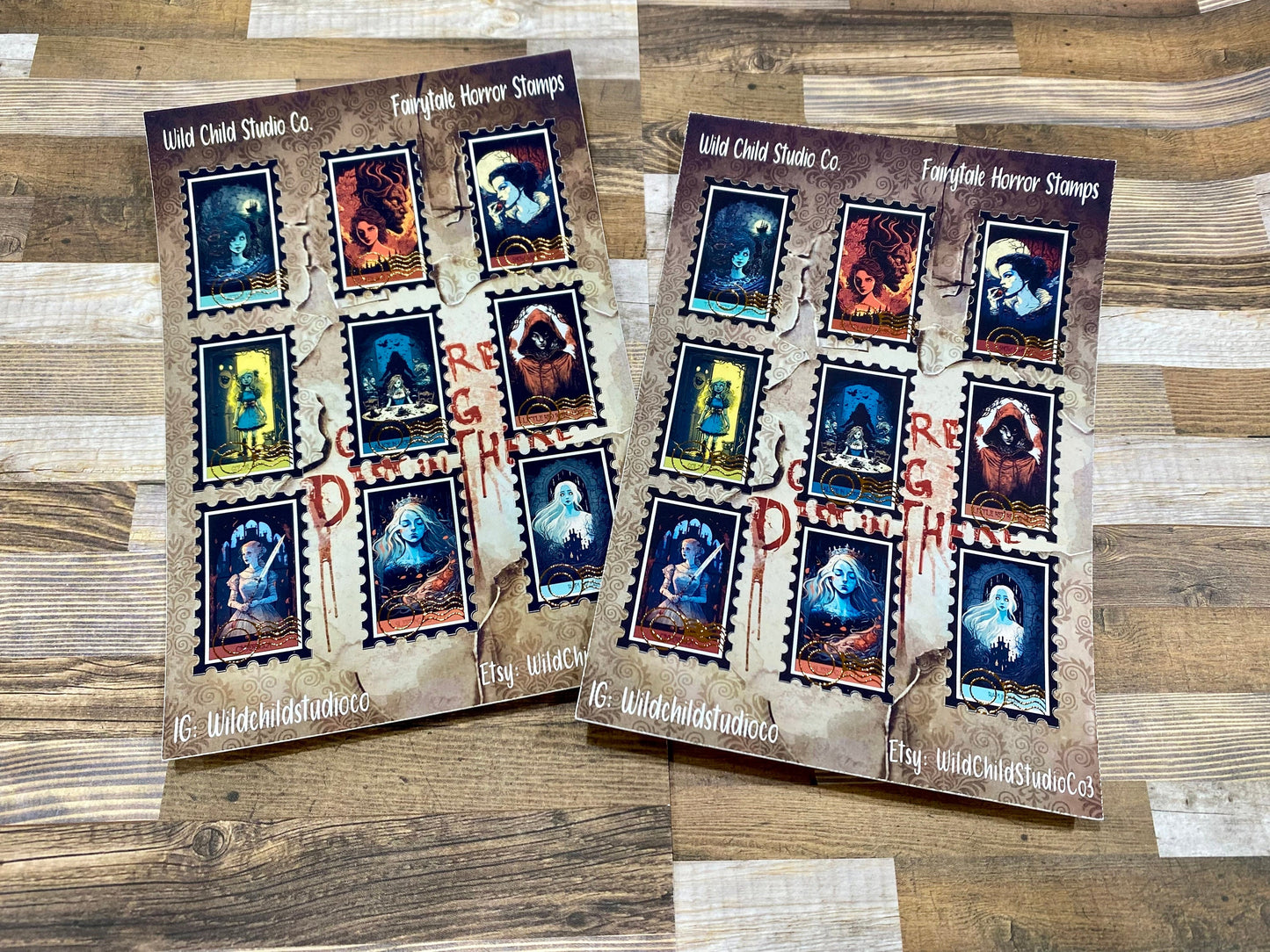 Fairytale Horror Foil Planner Stickers
