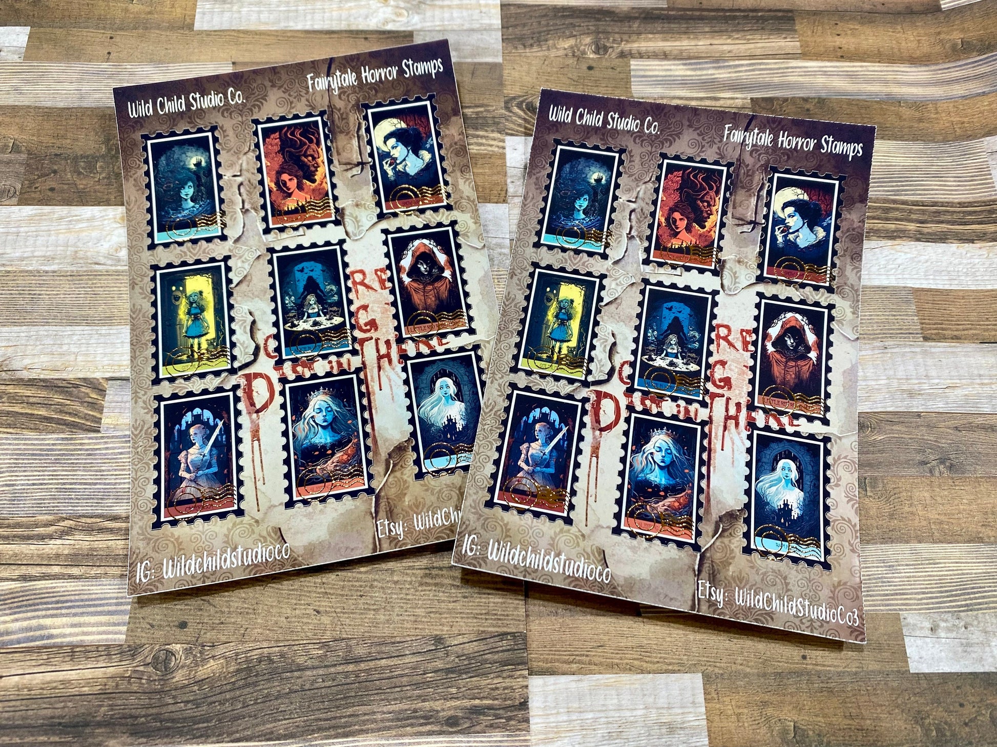 Fairytale Horror Foil Planner Stickers