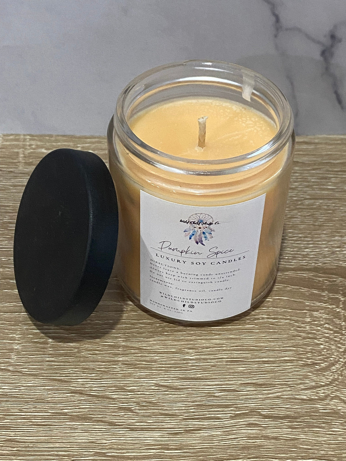 Pumpkin Spice Hand Poured Soy Candle 8 oz