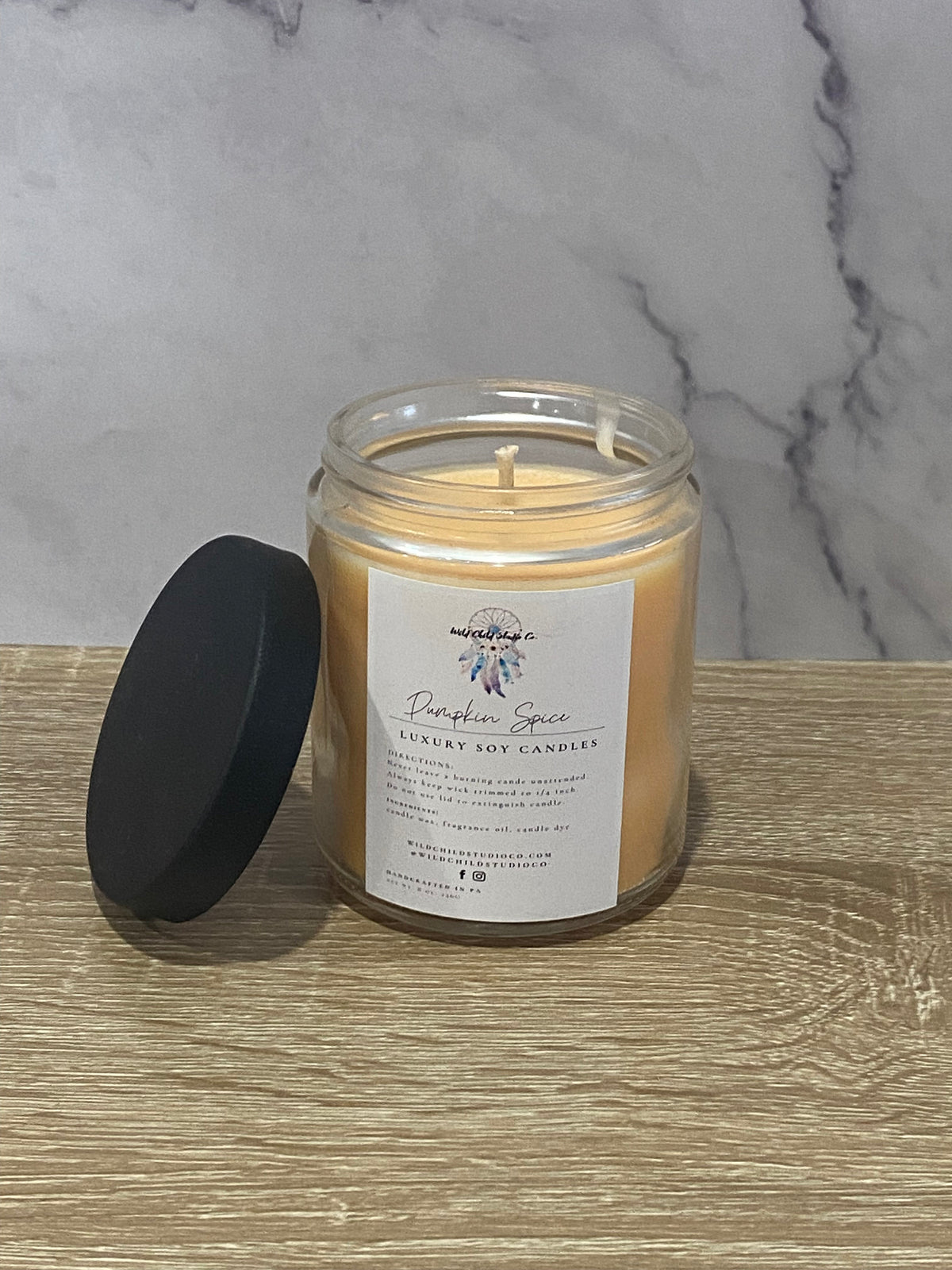 Pumpkin Spice Hand Poured Soy Candle 8 oz