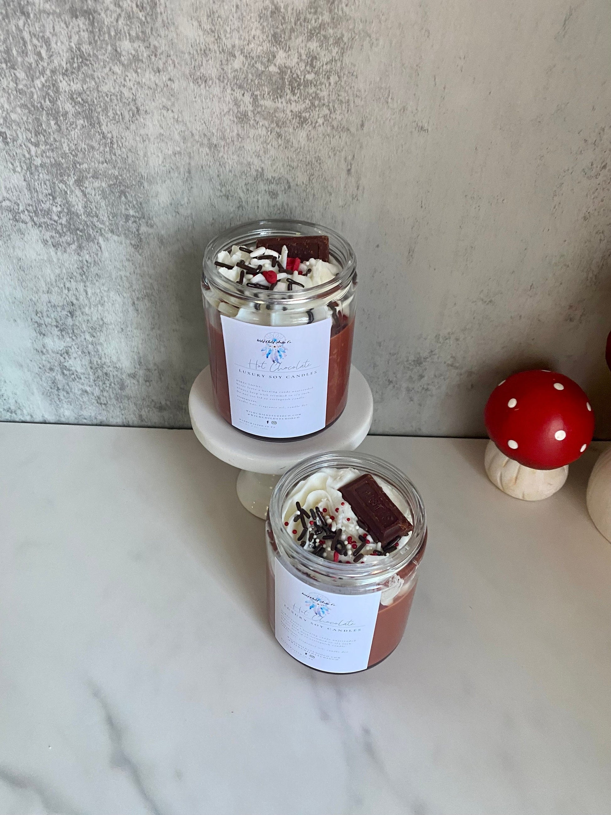 Hot Chocolate Hand Poured Soy Candle 8 oz