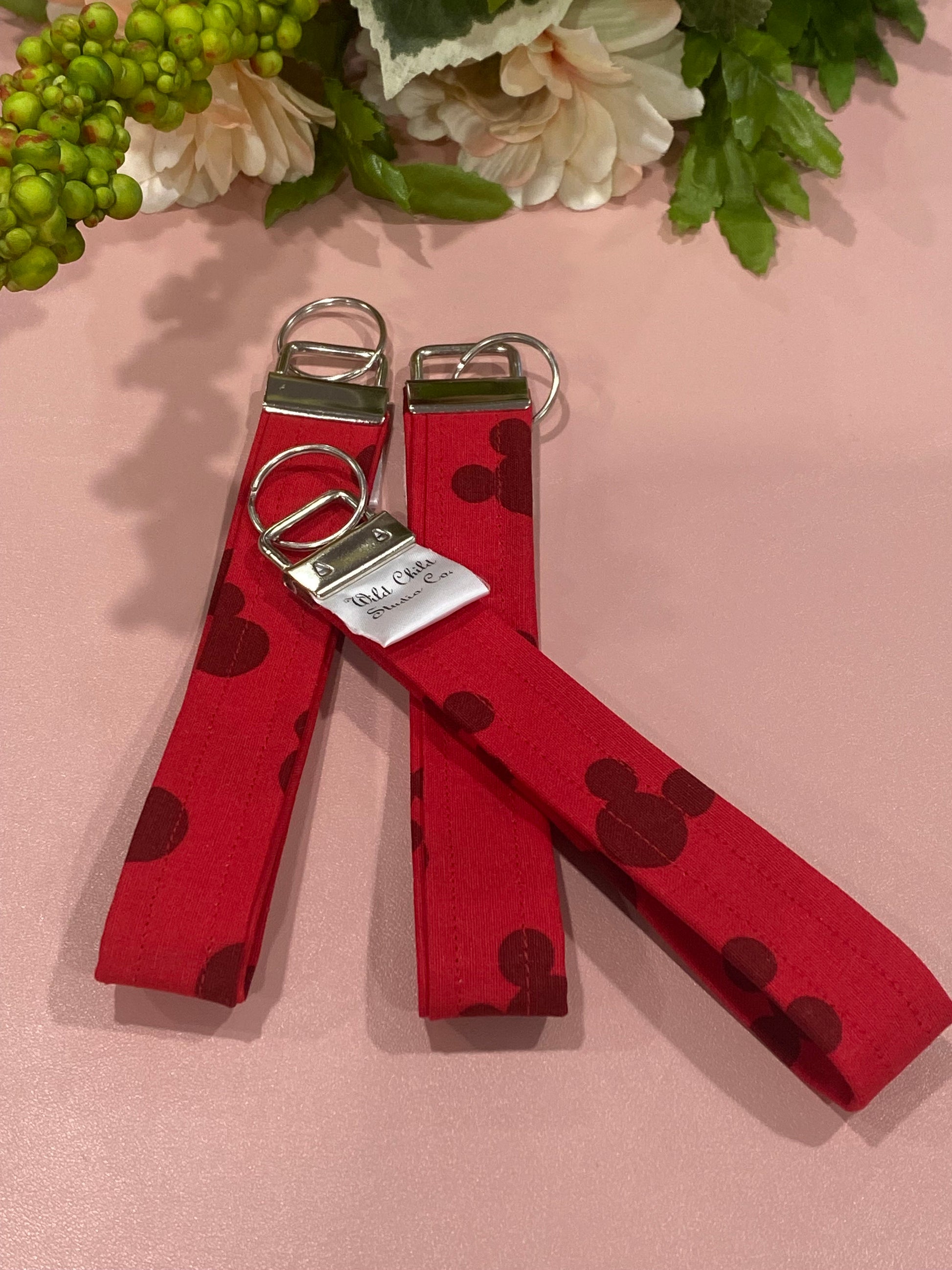 Mickey Inspired Wristlet/Mickey Inspired Keychain