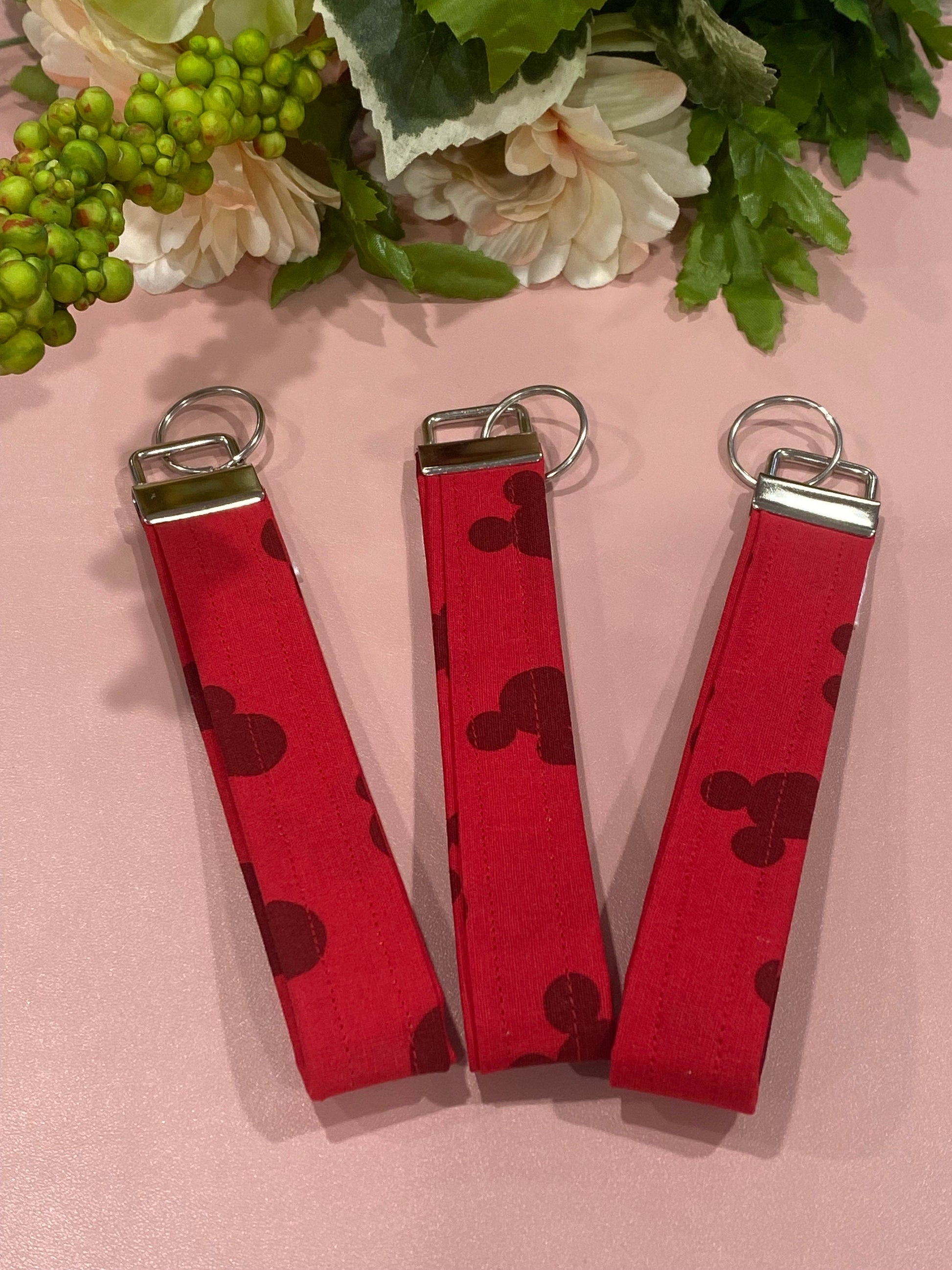Mickey Inspired Wristlet/Mickey Inspired Keychain