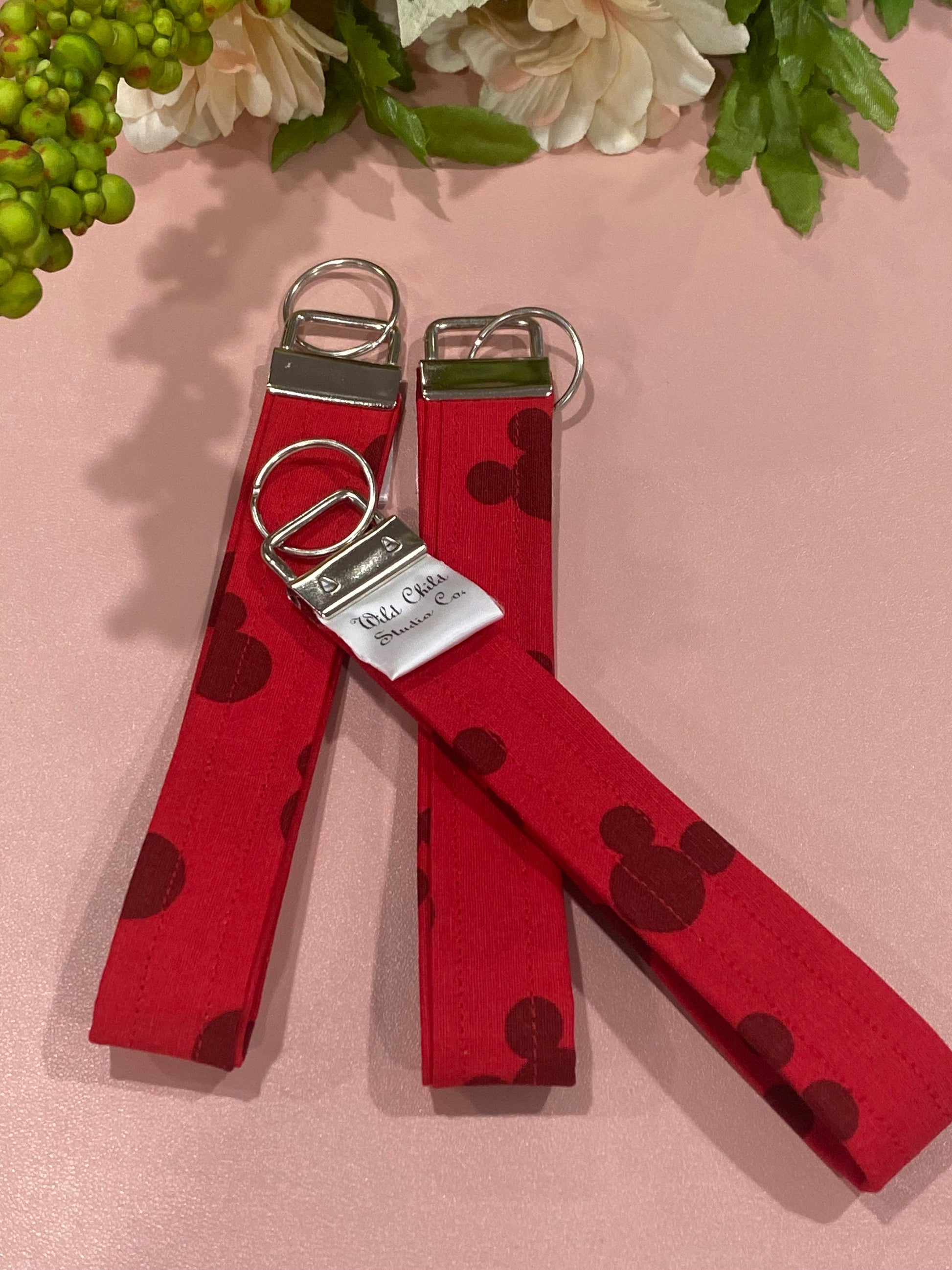 Mickey Inspired Wristlet/Mickey Inspired Keychain