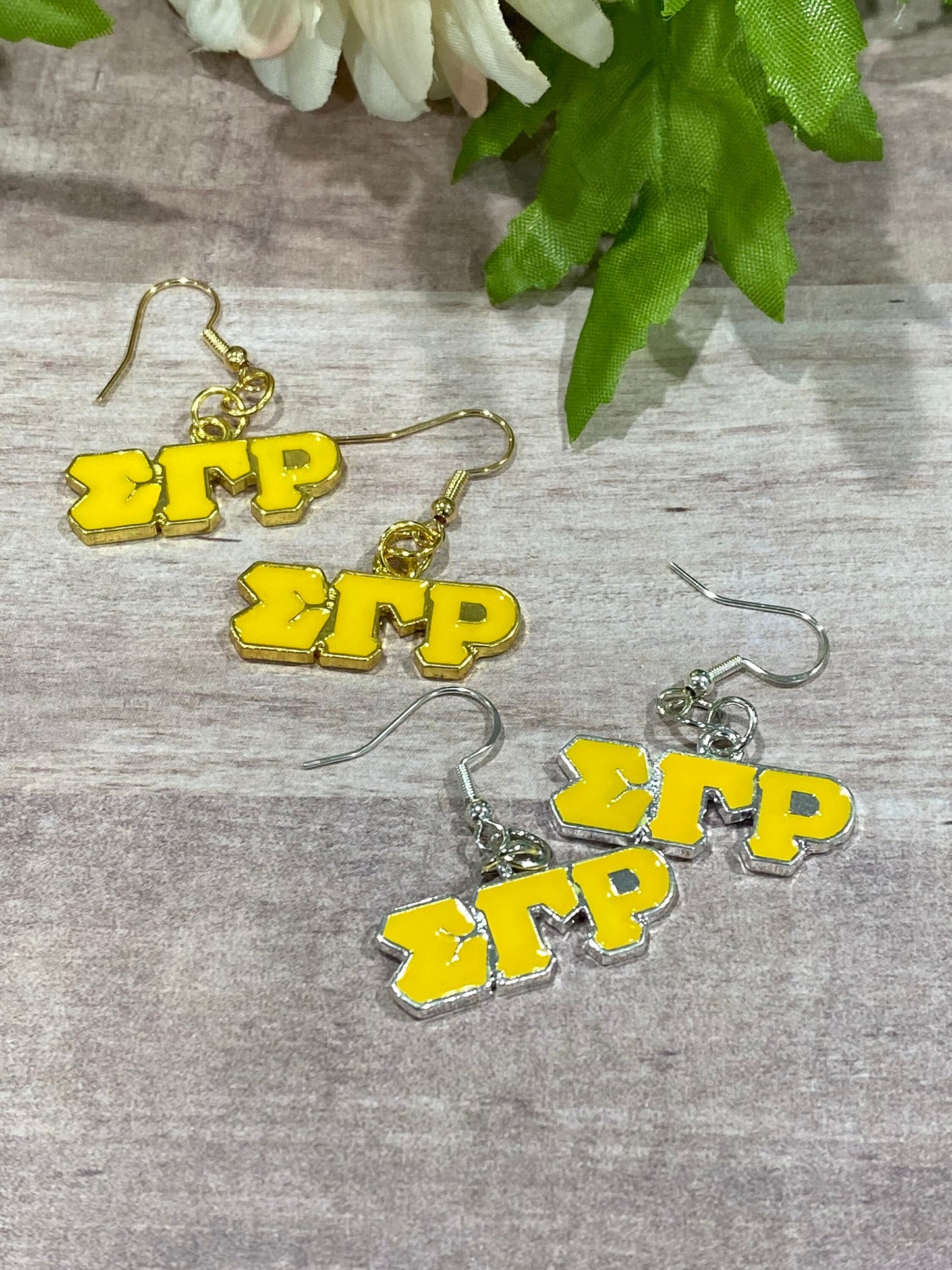 SGRHO Sigma Gamma Rho Sorority Dangle Earrings