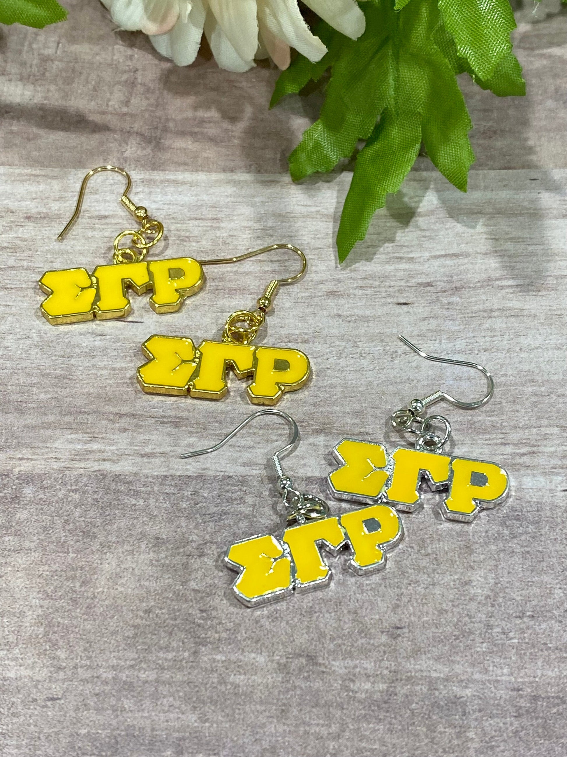 SGRHO Sigma Gamma Rho Sorority Dangle Earrings