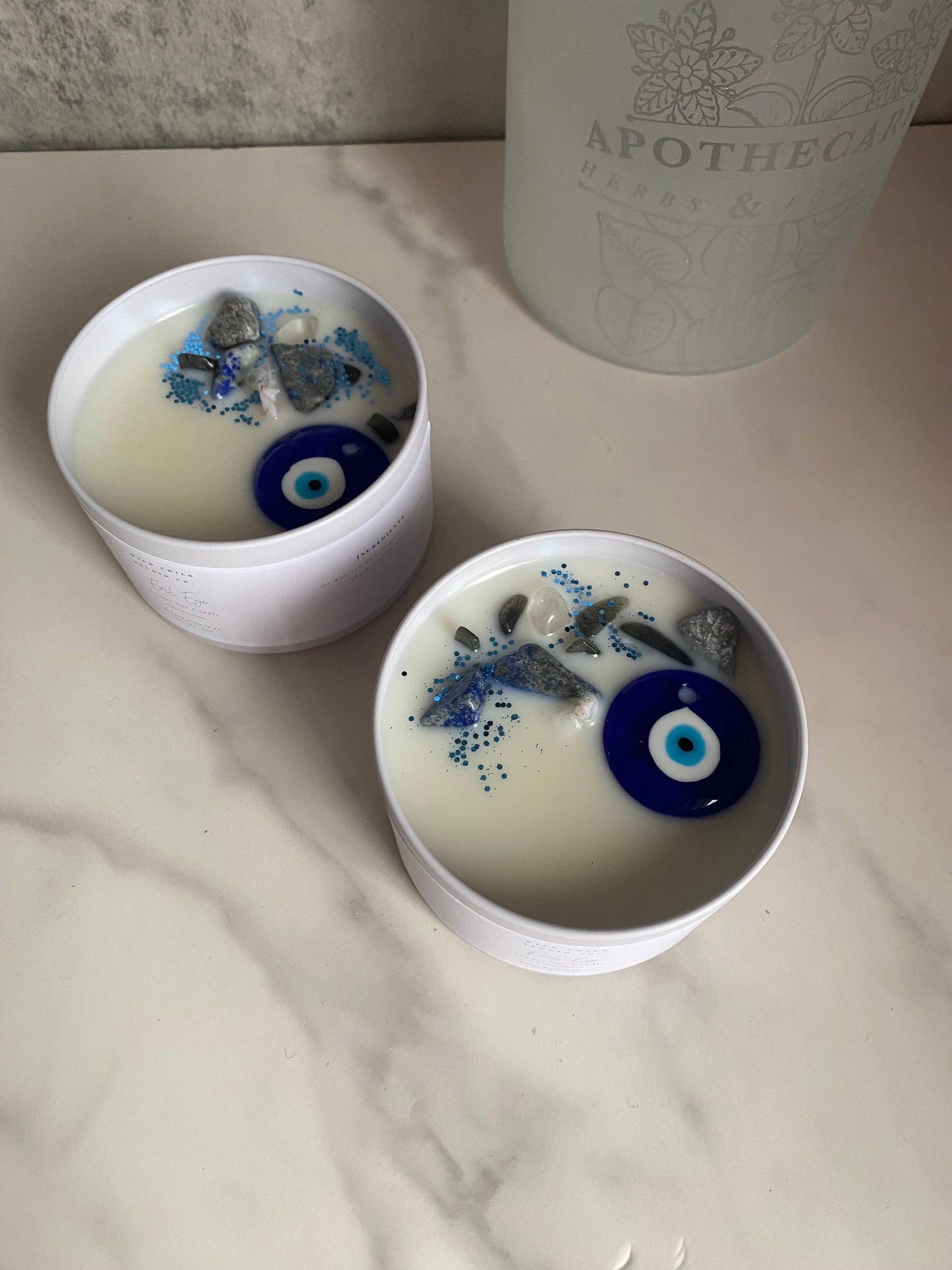 Evil Eye Crystal Soy Candle 8 oz