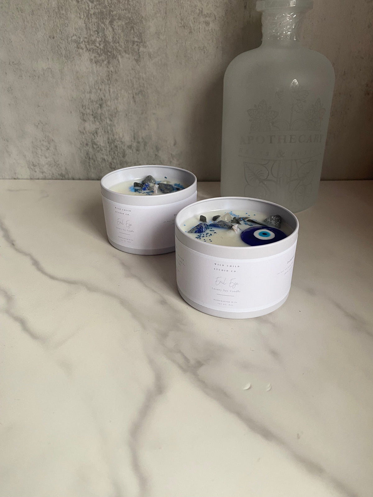 Evil Eye Crystal Soy Candle 8 oz