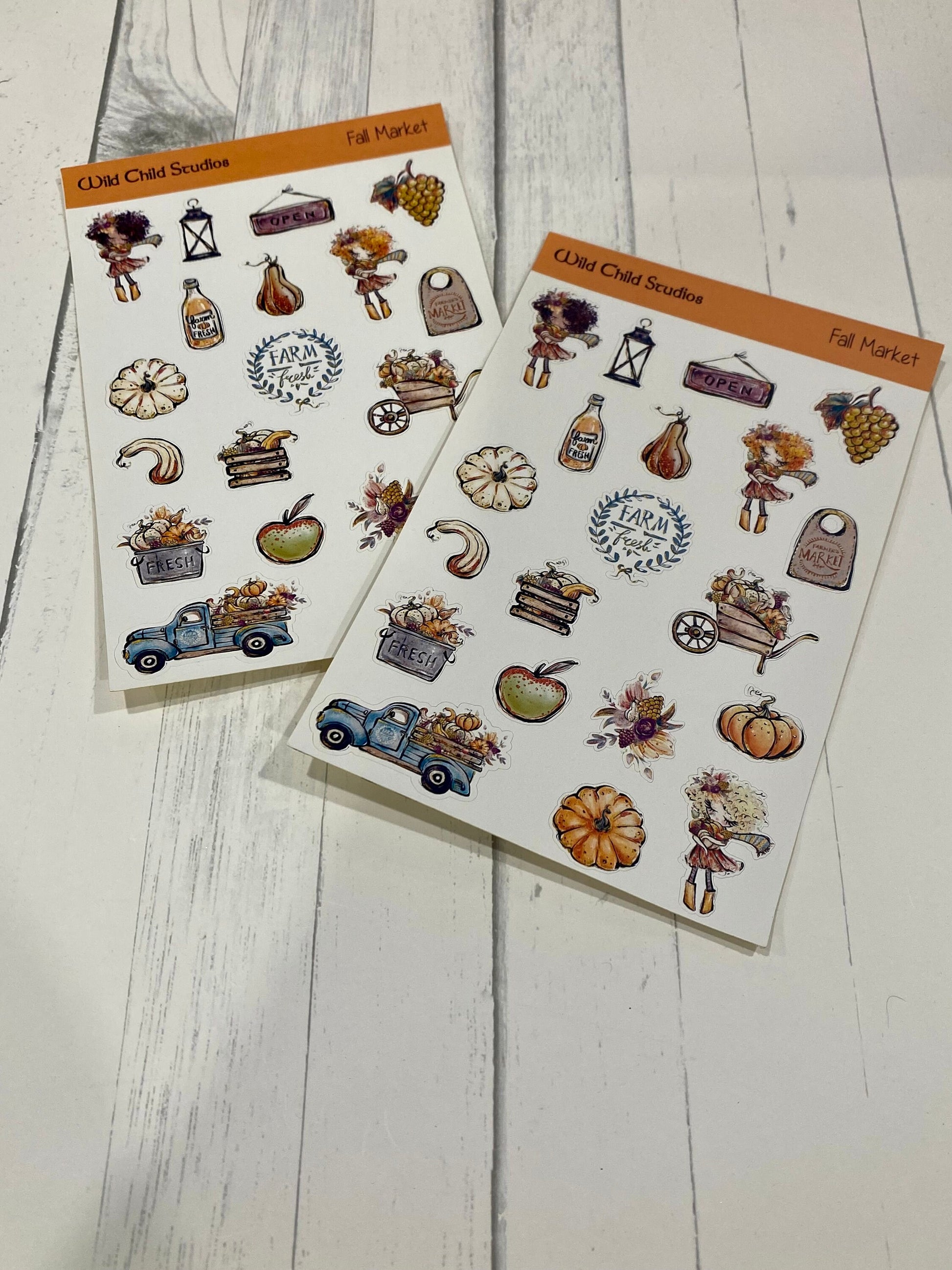 Fall Market Planner Stickers/Autumn Planner Stickers