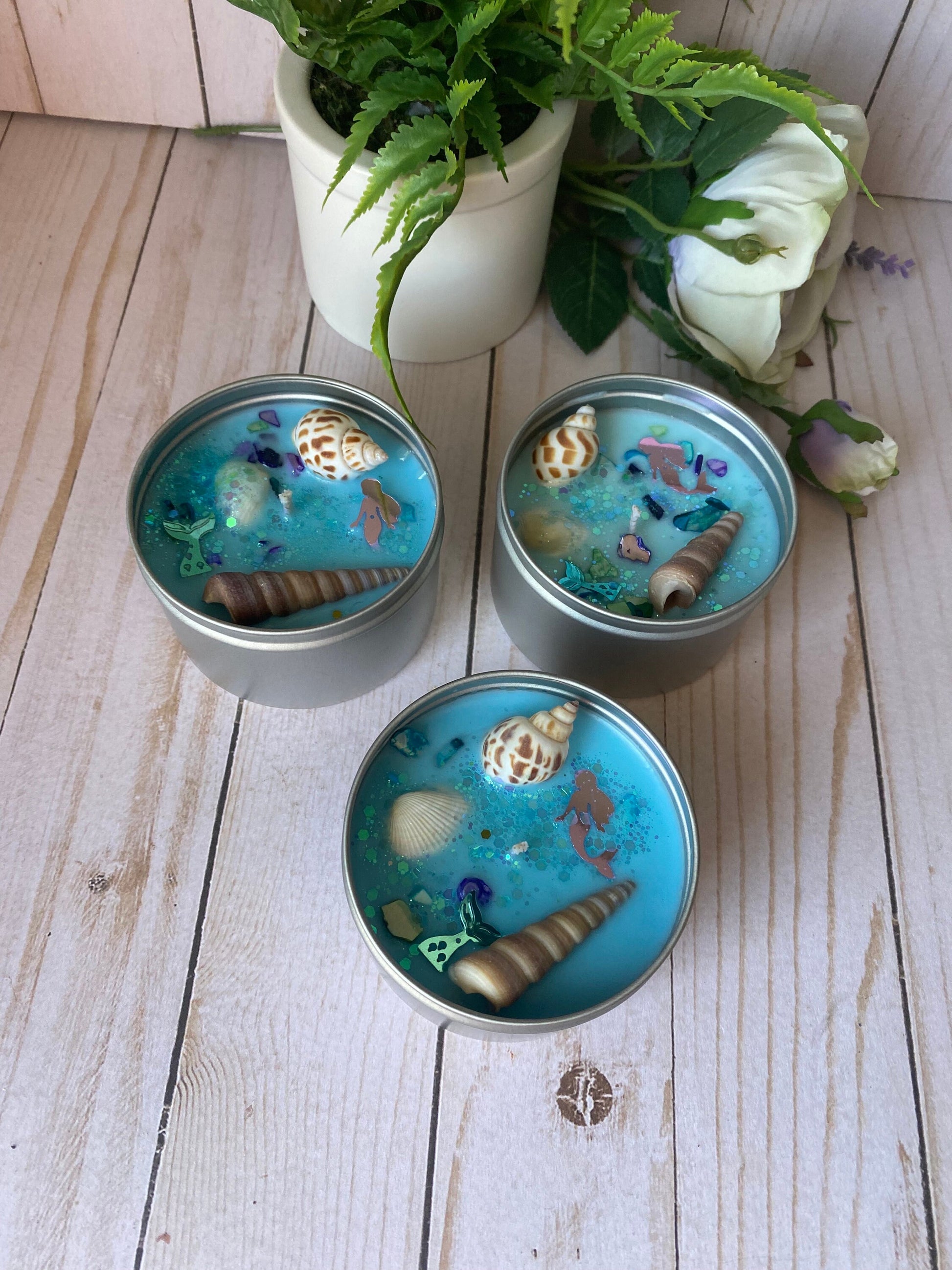 Goddess of the Sea Hand Poured Crystal Soy Candle 8 oz