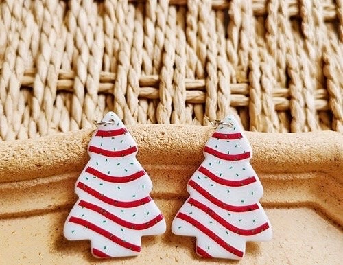Acrylic Christmas Tree Earrings