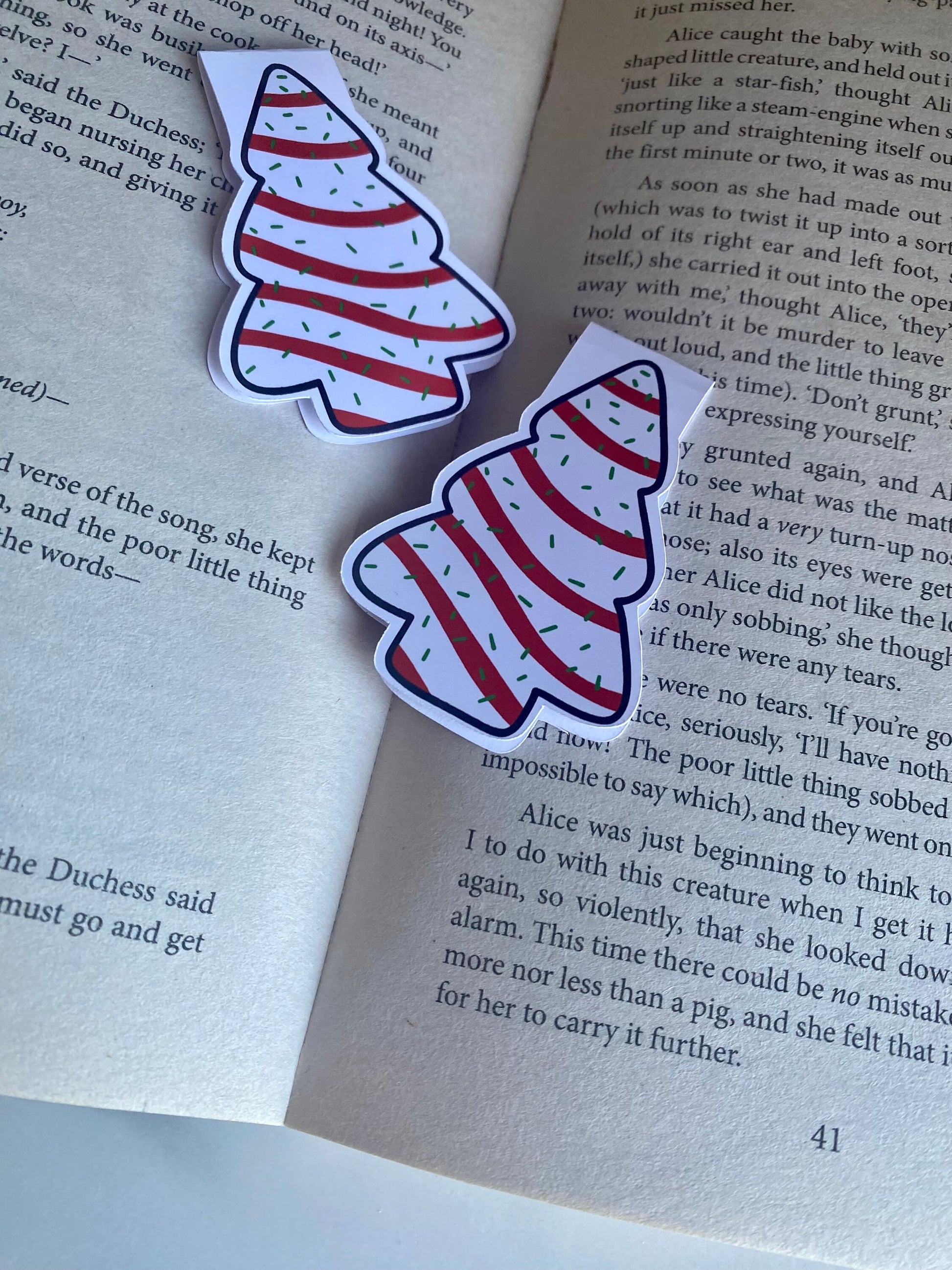 Christmas Tree Snack Cake Magnetic Bookmark