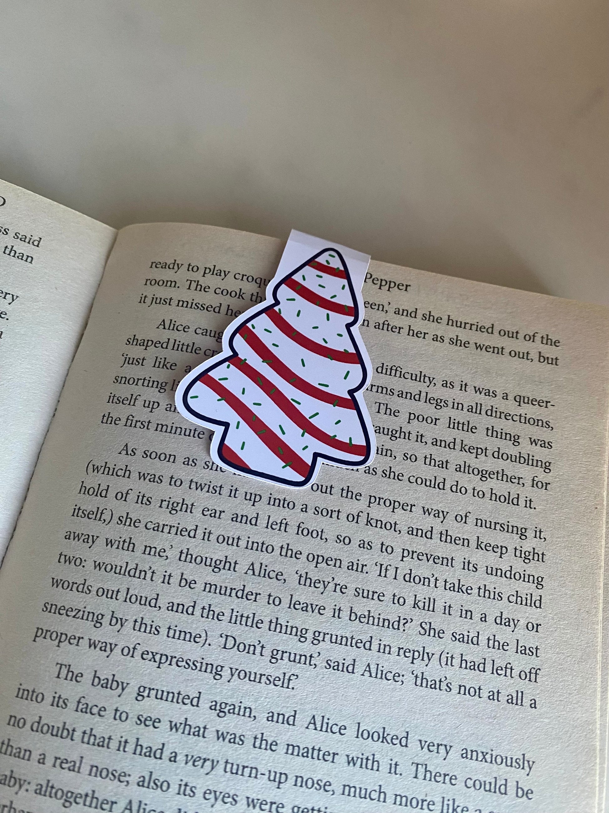 Christmas Tree Snack Cake Magnetic Bookmark