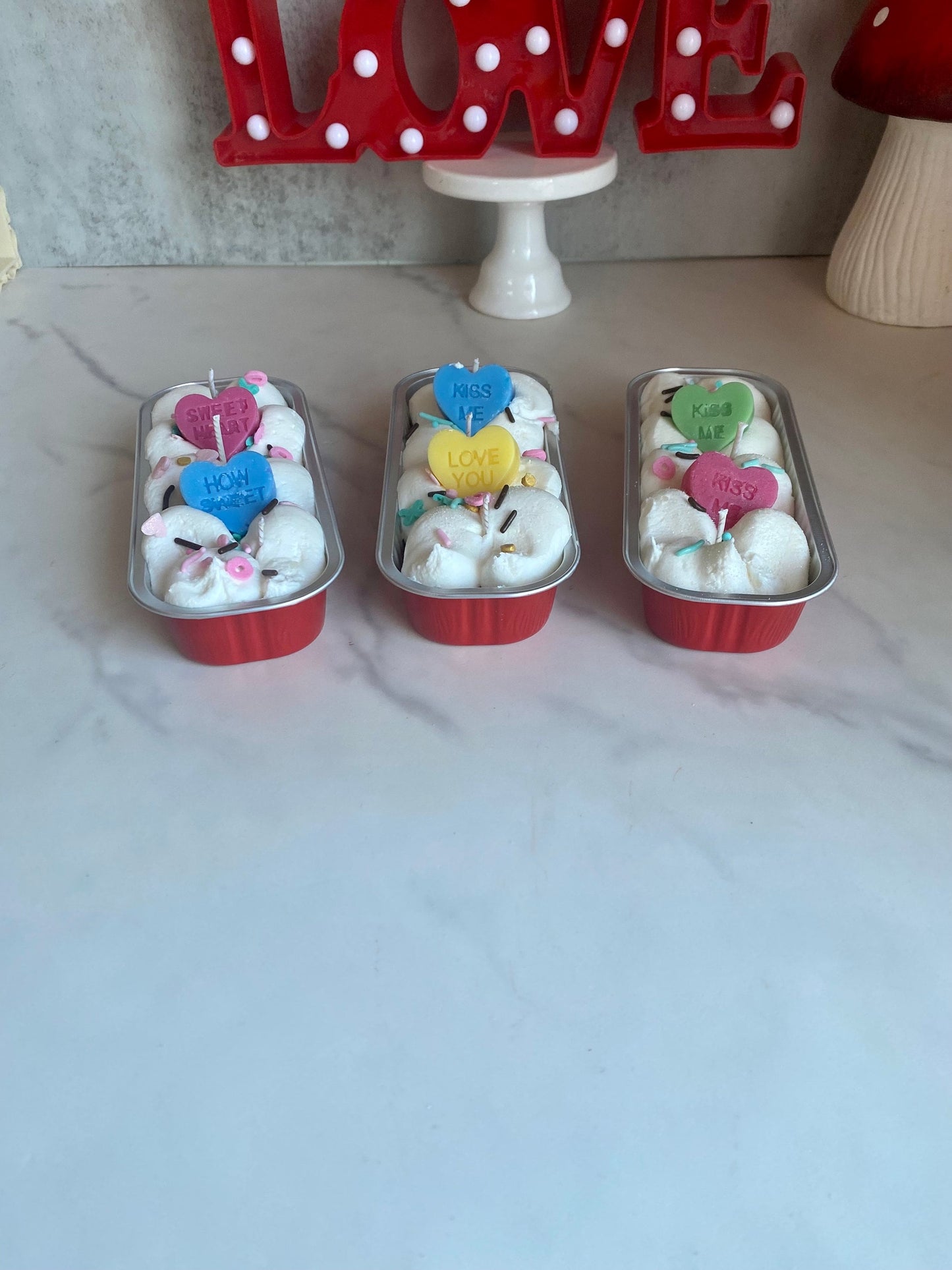 Conversation Hearts Dessert Soy Candle