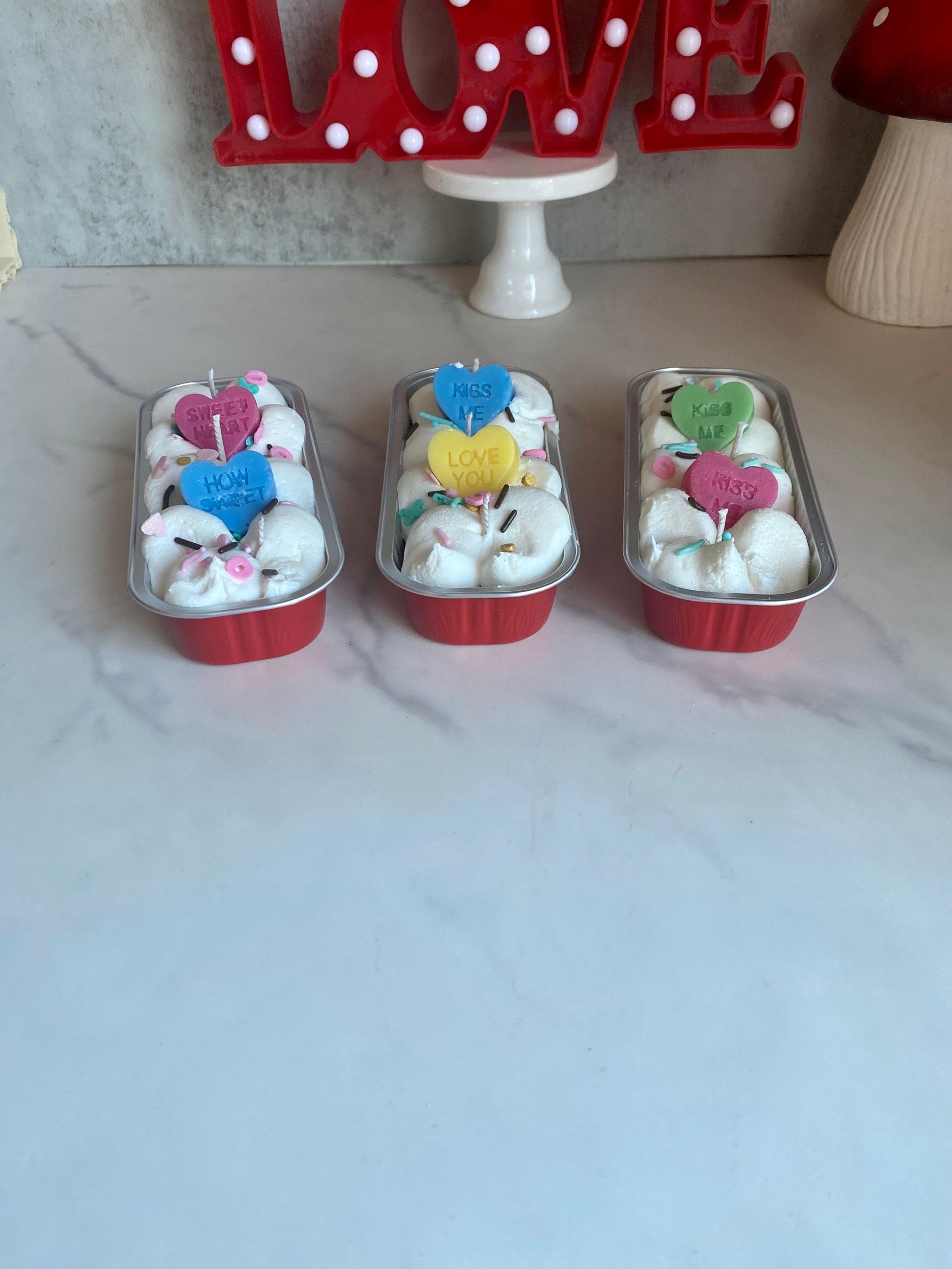 Conversation Hearts Dessert Soy Candle