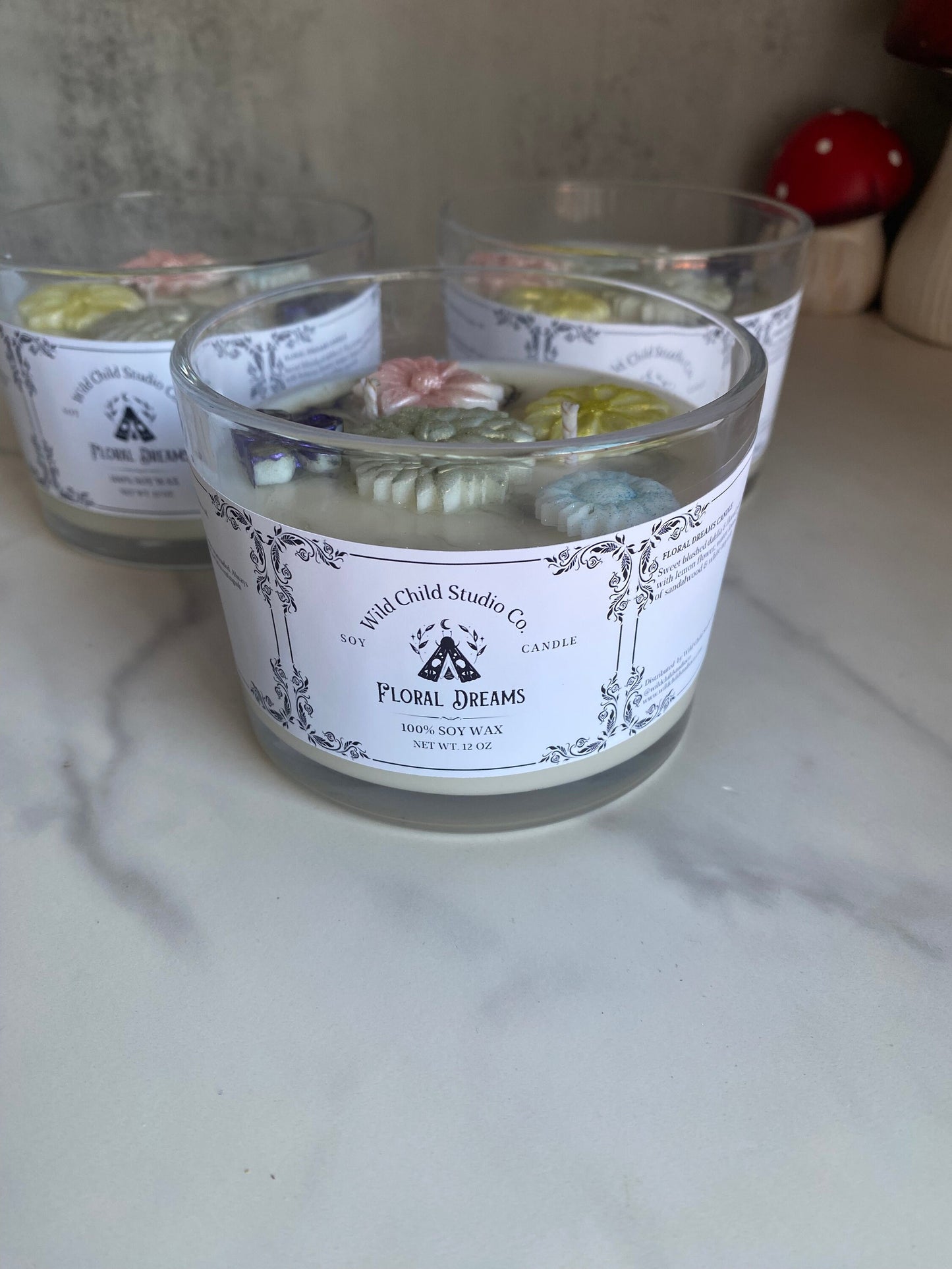 Floral Dreams Soy Candle 12 oz, Floral Candle, Flower Candles
