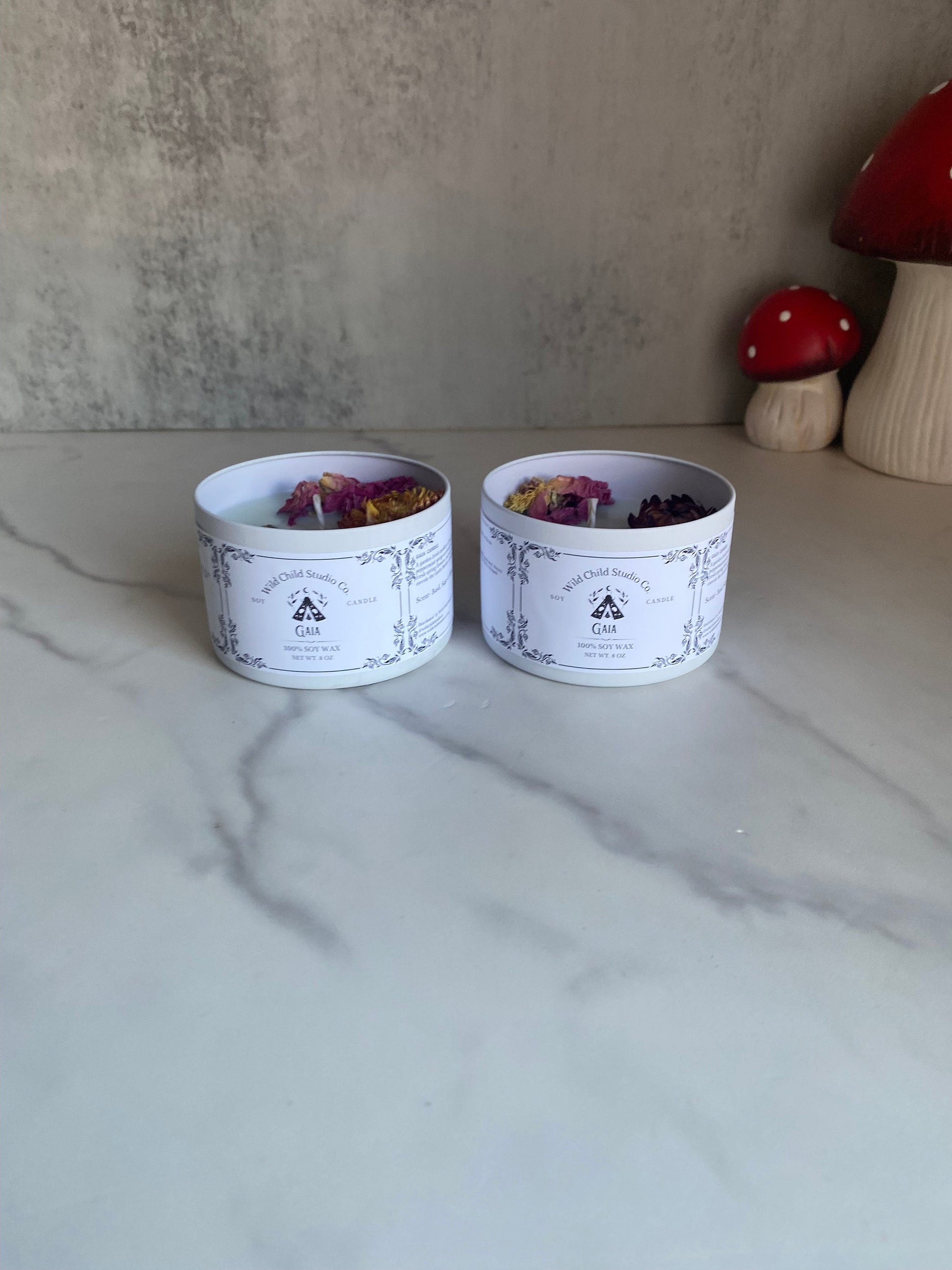 Gaia Mother Earth Floral Soy Candle 8 oz, Floral Candle, Earth Candle, Self Care Candle, Relaxing Candle