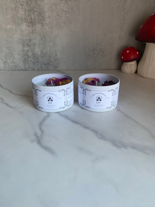 Gaia Mother Earth Floral Soy Candle 8 oz, Floral Candle, Earth Candle, Self Care Candle, Relaxing Candle