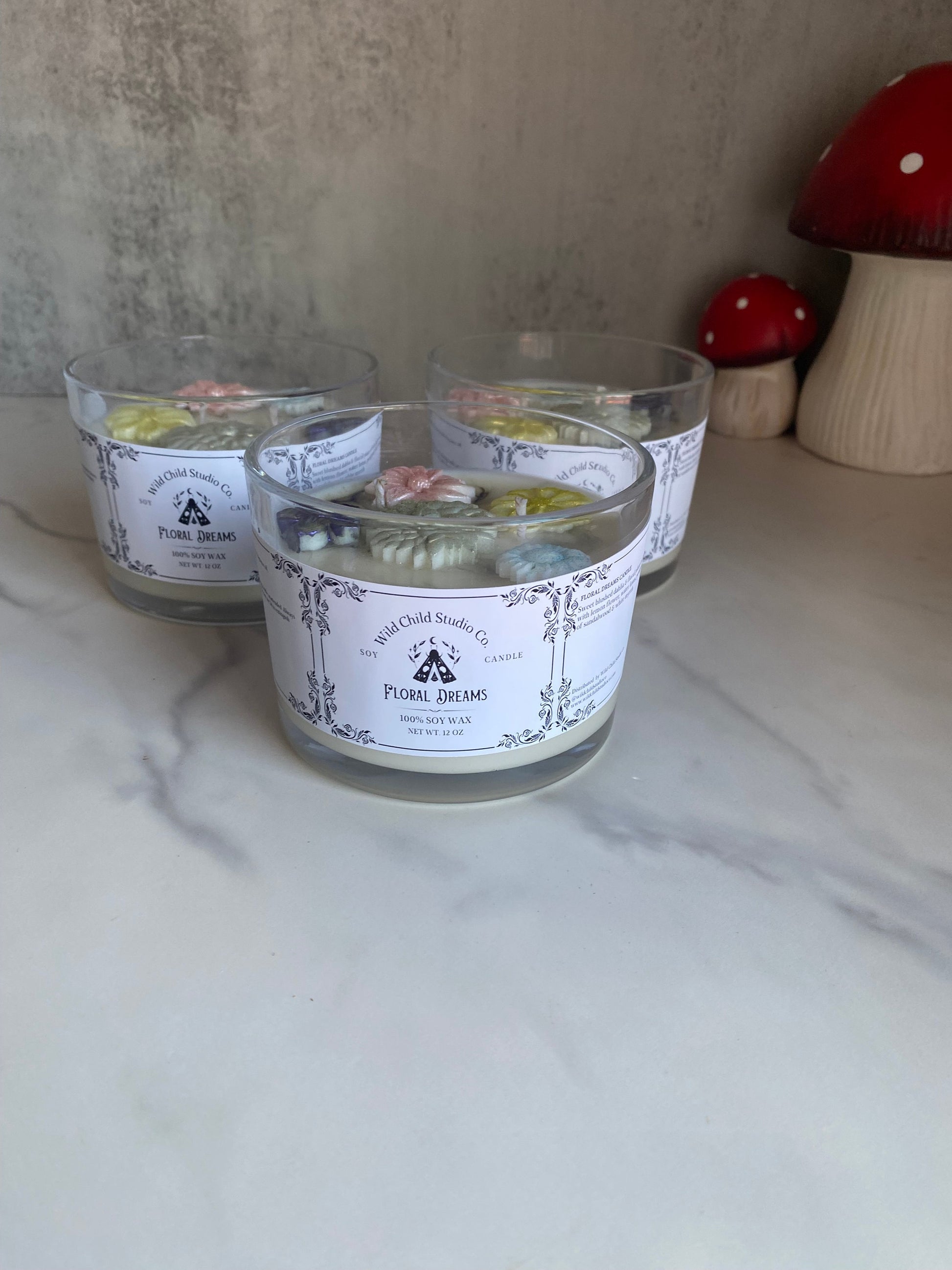 Floral Dreams Soy Candle 12 oz, Floral Candle, Flower Candles
