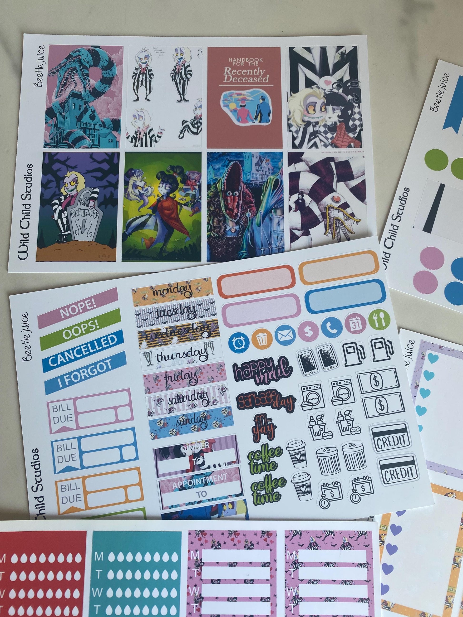 Beetlejuice Ghost with the Most Happy Planner Classic Weekly Kit