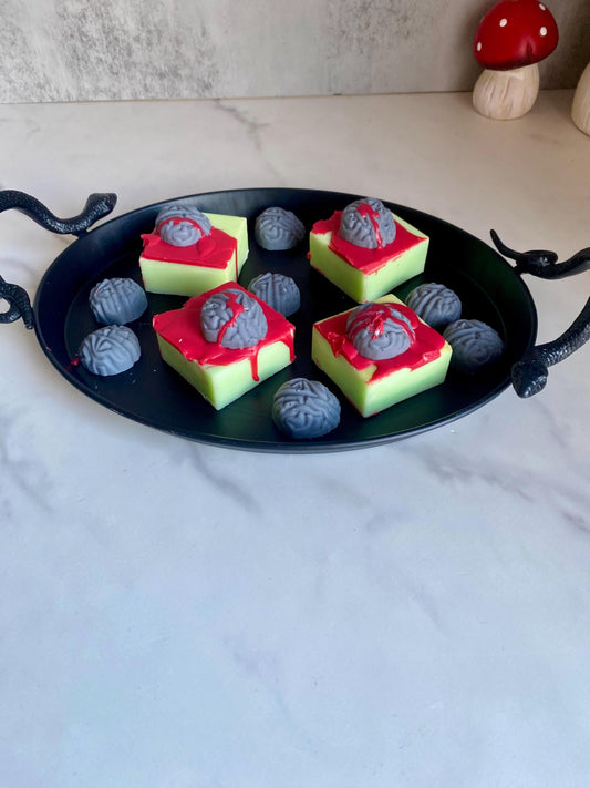 Spooky Zombie Brains Wax Melt Squares
