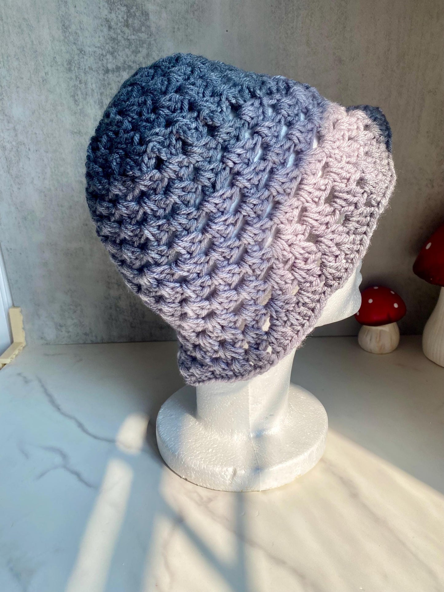 Gray Granny Stitch Bucket Hat