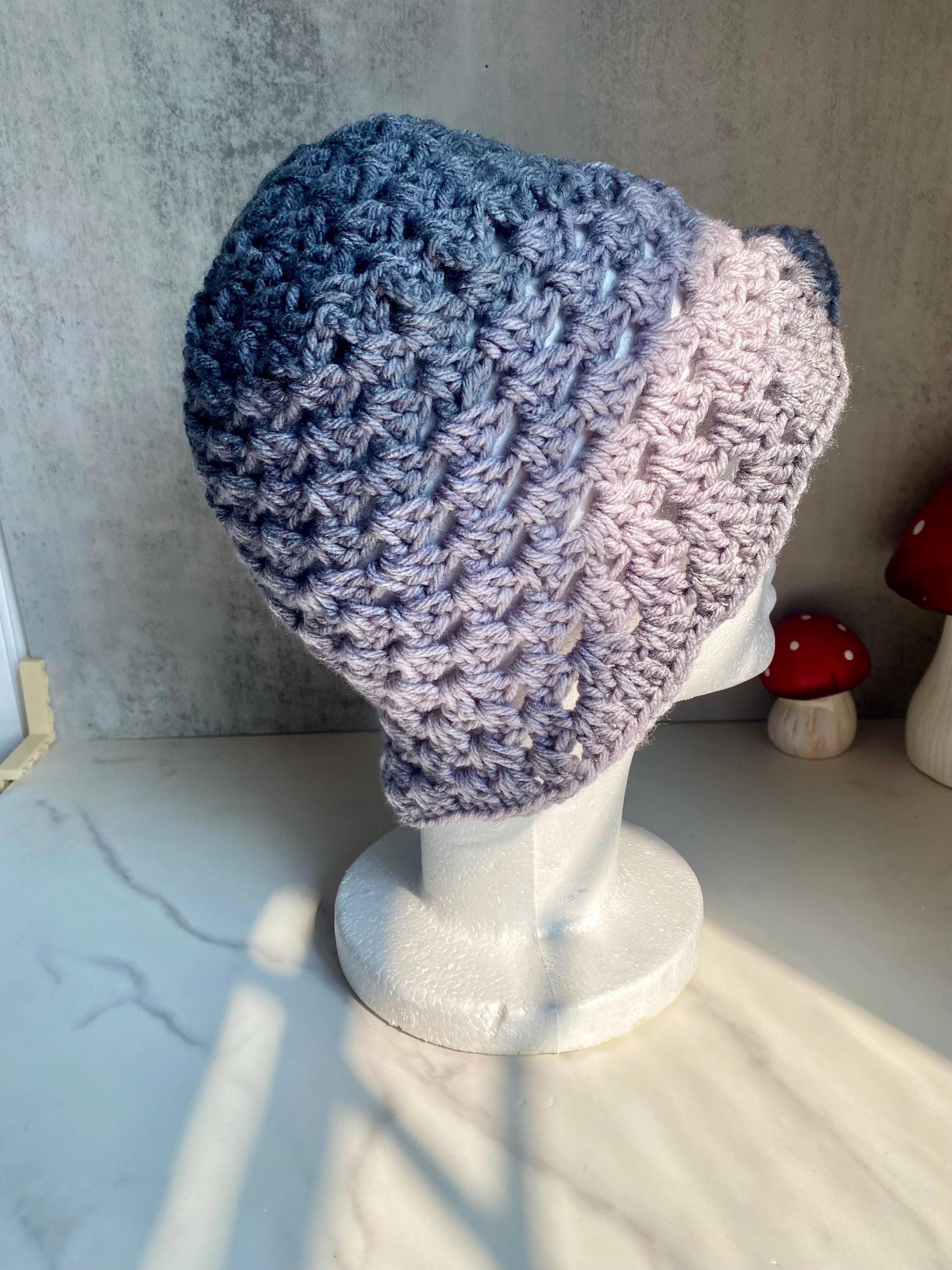 Gray Granny Stitch Bucket Hat