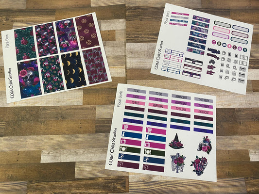 Floral GothHappy Planner Mini Weekly Kit