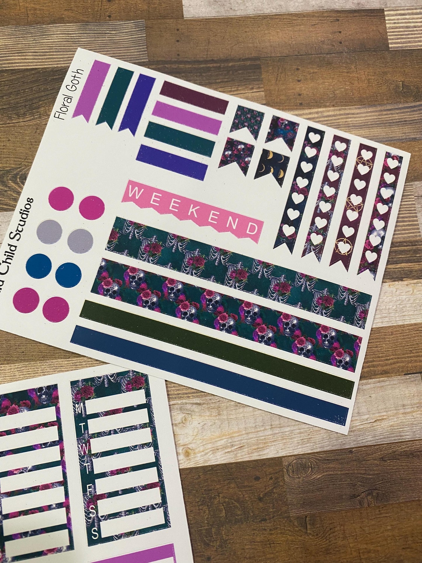 Floral GothHappy Planner Mini Weekly Kit