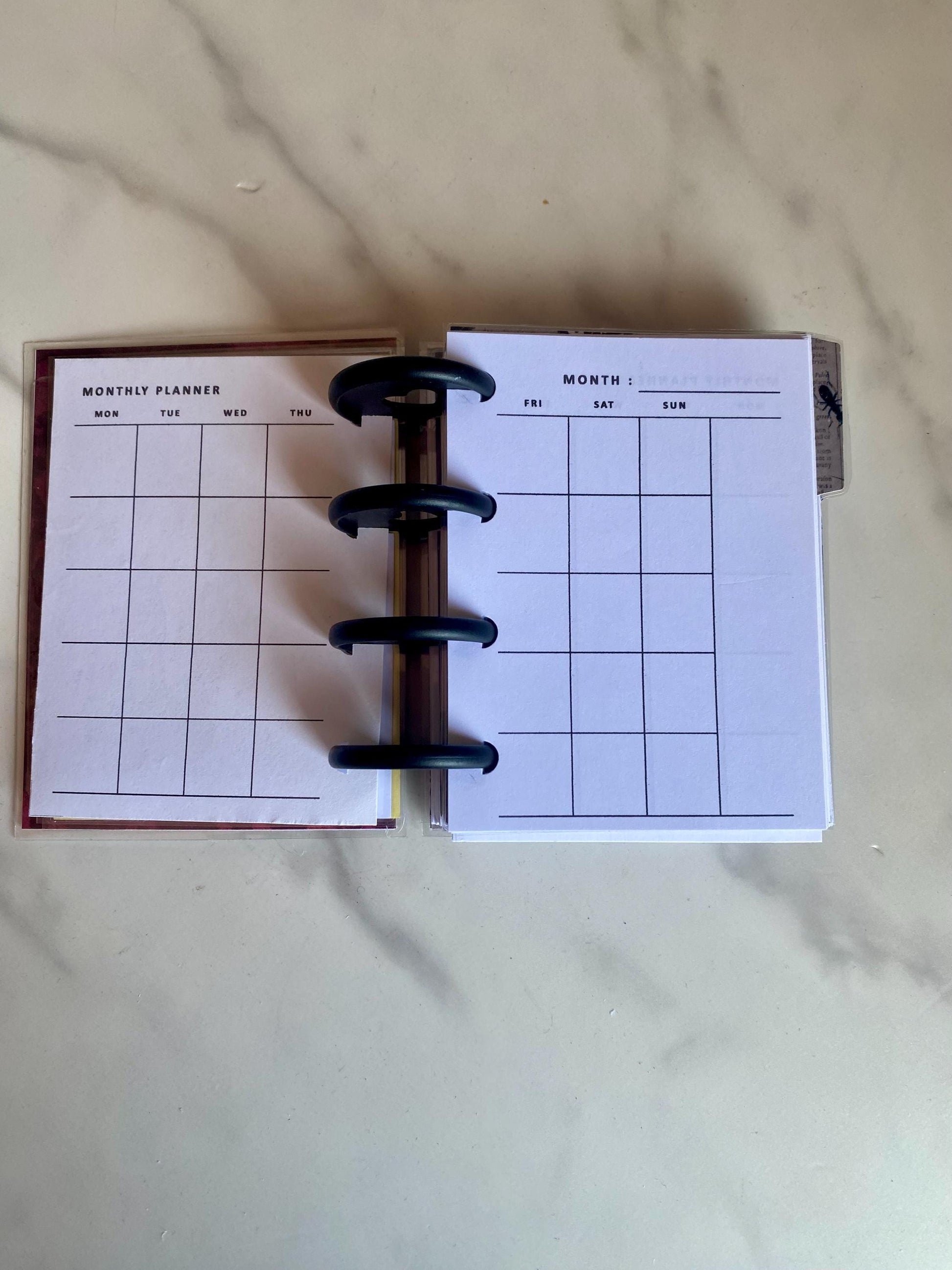 Floral Gothic Spooky Happy Planner Micro Planner