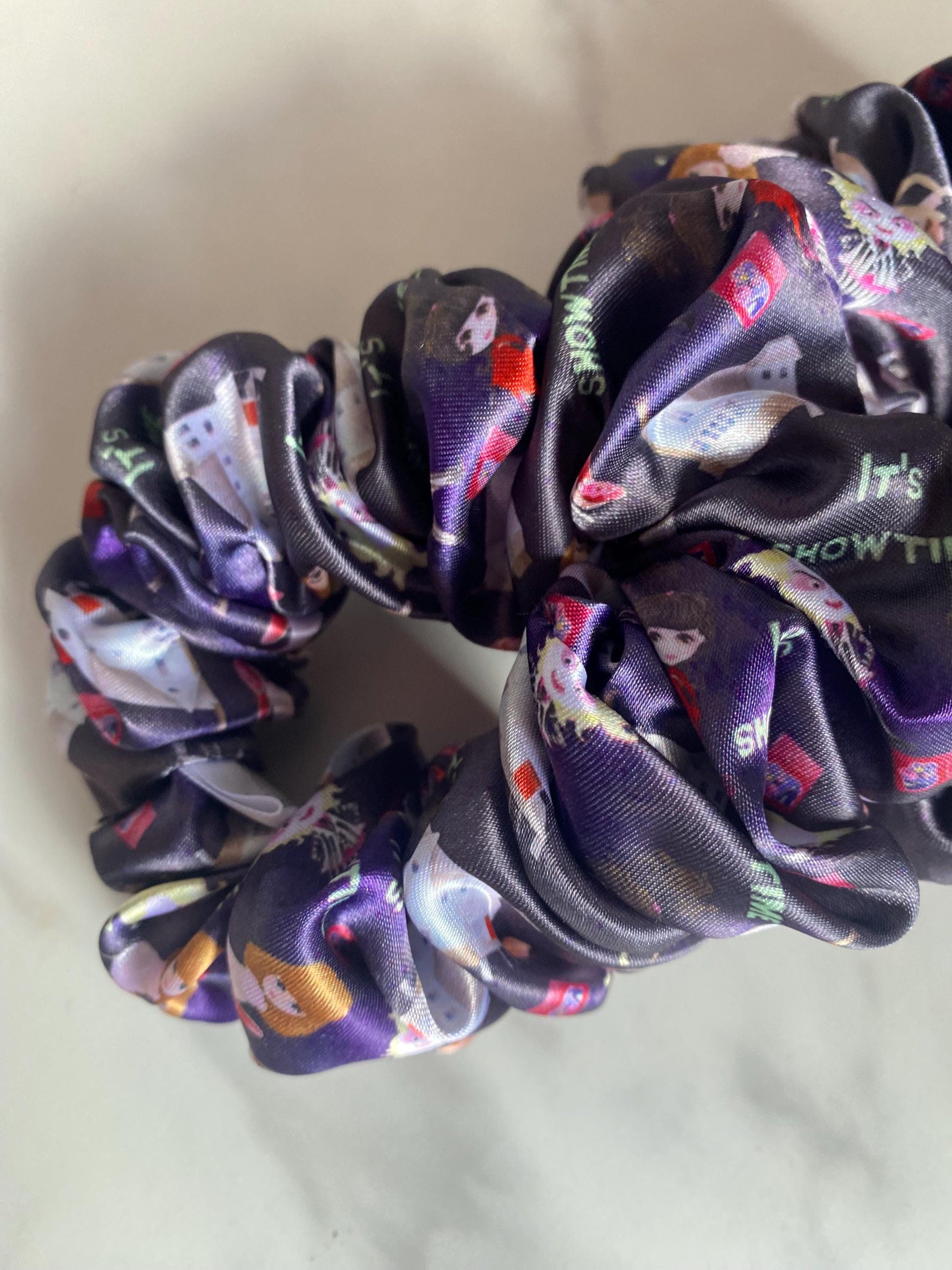 Beetlejuice Satin Scrunchies/ Beetlejuice Satin Hair Tie