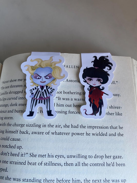 Beetlejuice and Lydia Inspired Magnetic Bookmark